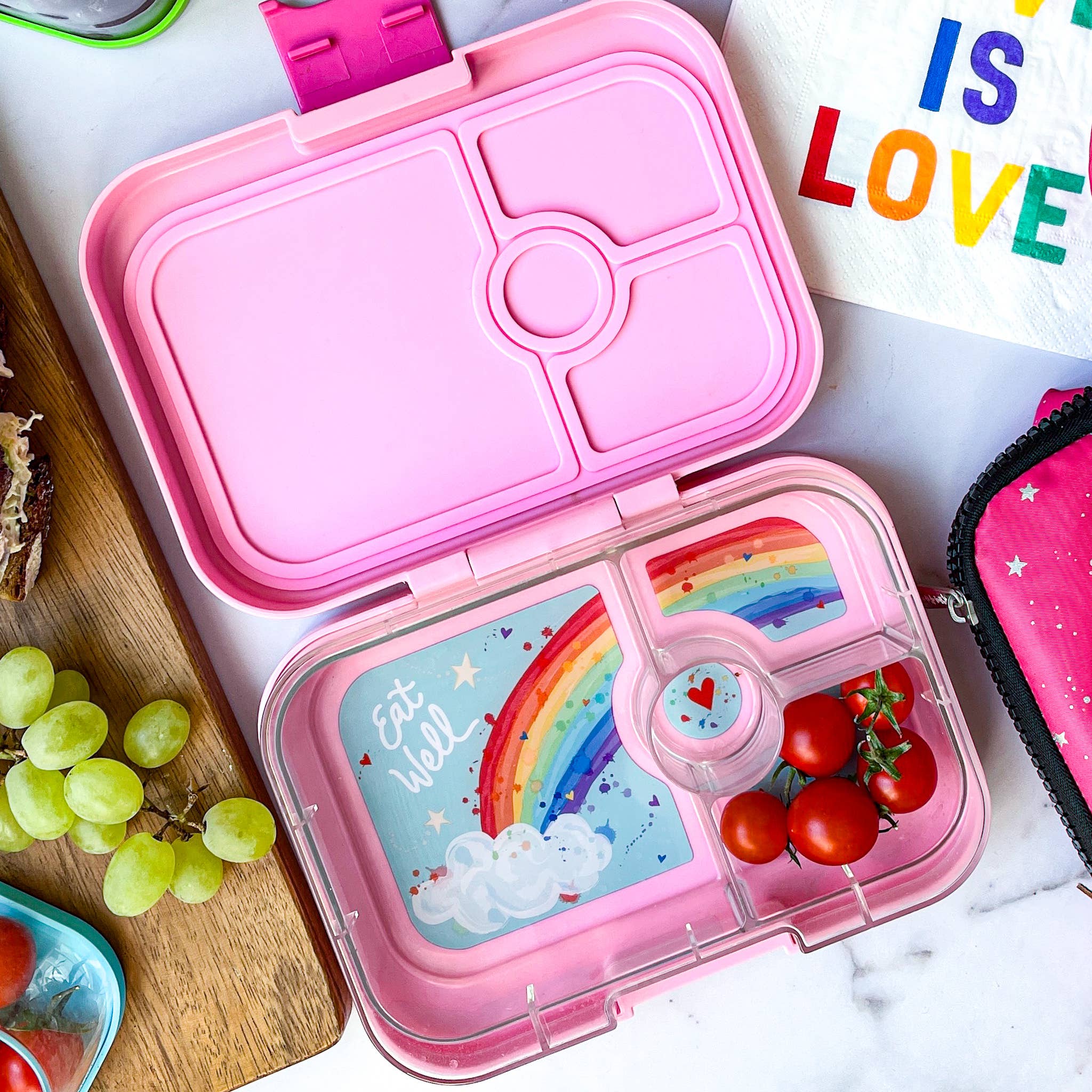 Auslaufsichere Bento-Box Panino - Power Pink Rainbow