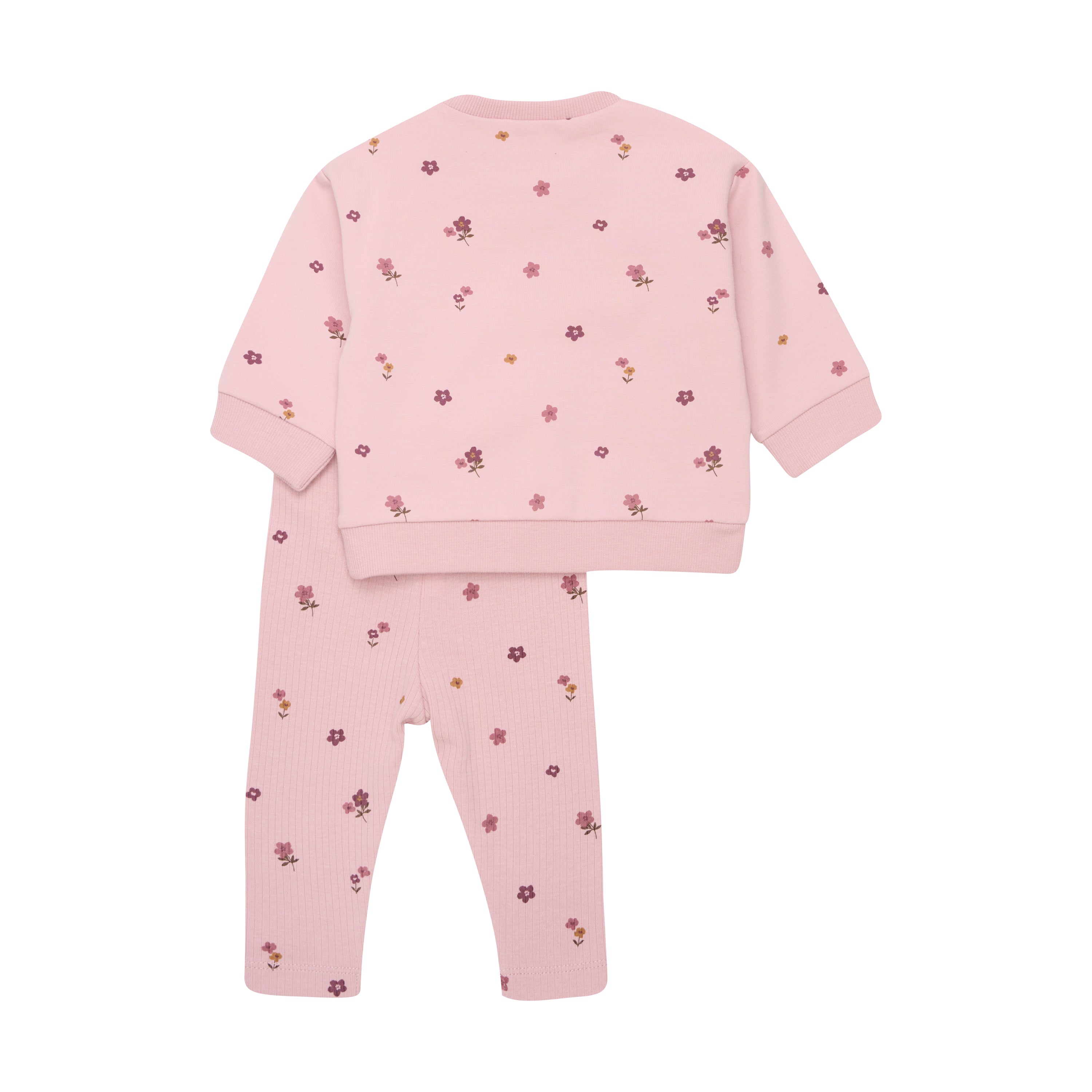 Minymo 2-teiliges Baby-Set – Sweatshirt & Leggings mit Blümchenprint