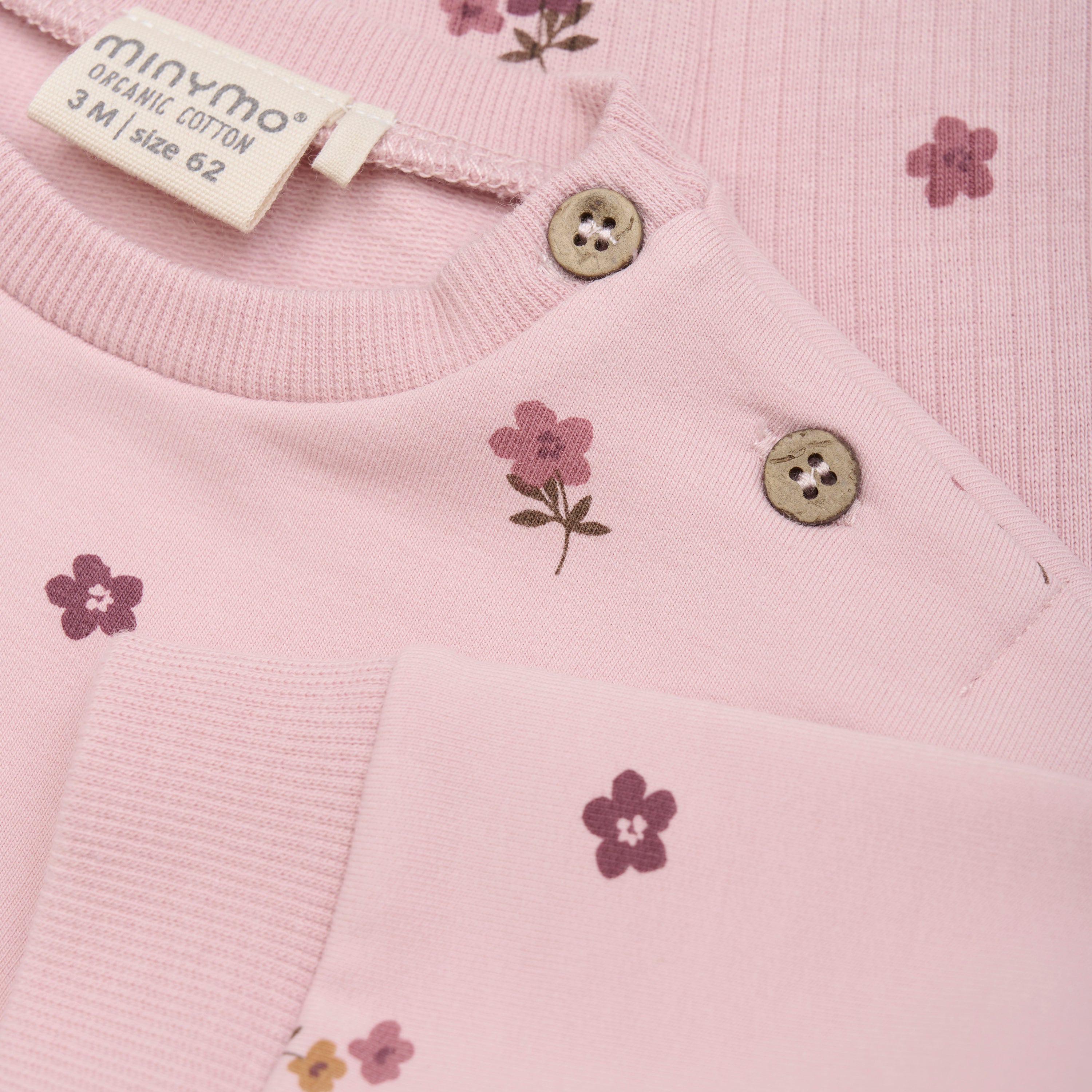 Minymo 2-teiliges Baby-Set – Sweatshirt & Leggings mit Blümchenprint