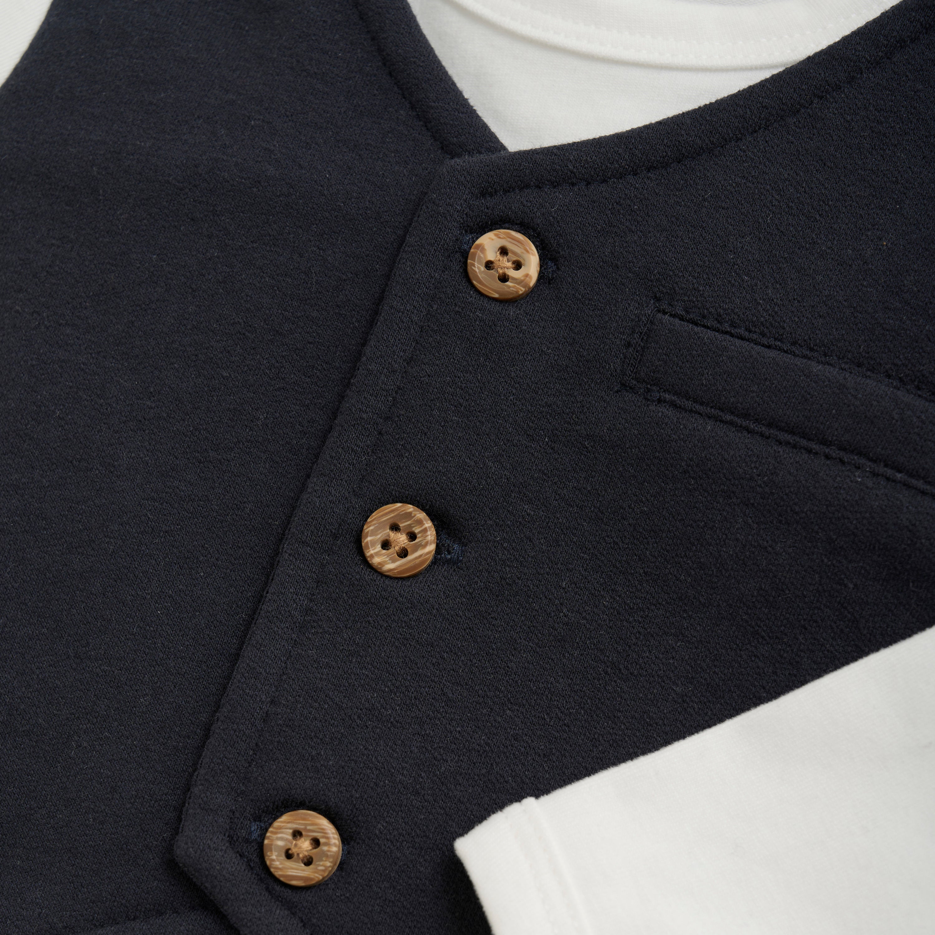 Langarmbody mit Weste