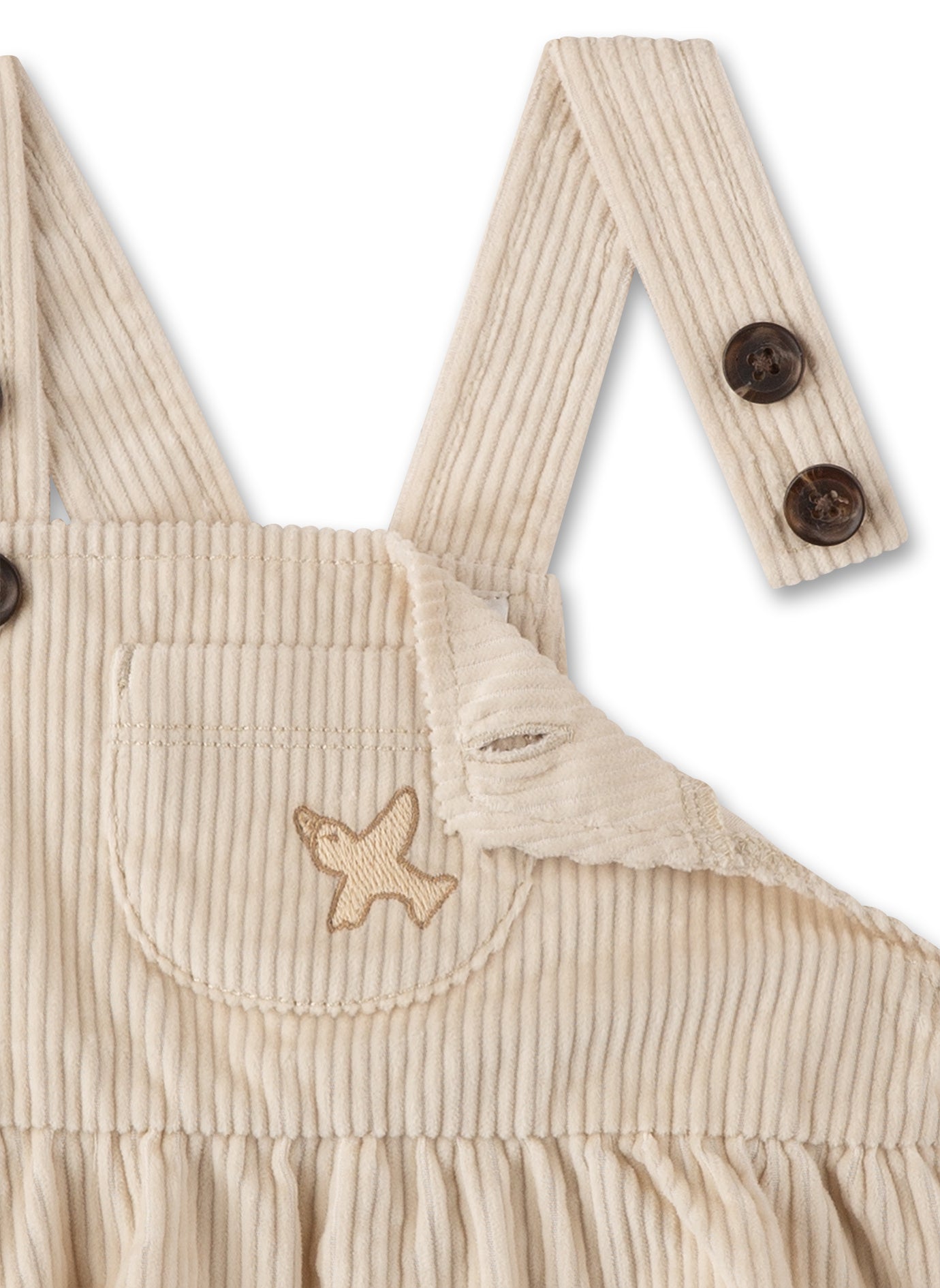 Cordkleid Latzkleid Beige