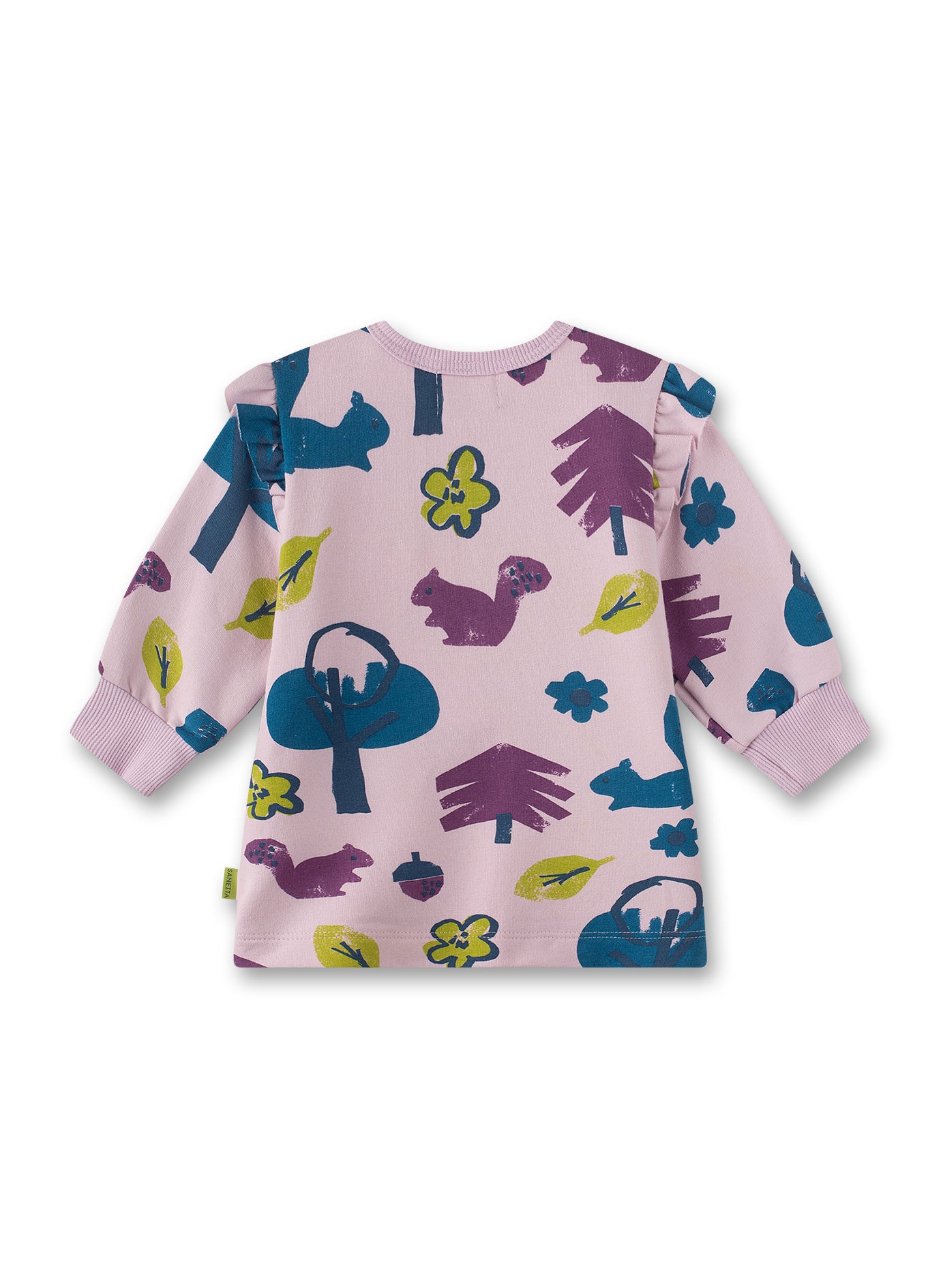 Baby Sweat Kleid Eichhörnchen GOTS