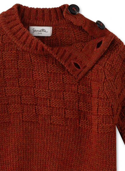 Pullover Strickmuster Wolle / Bambus