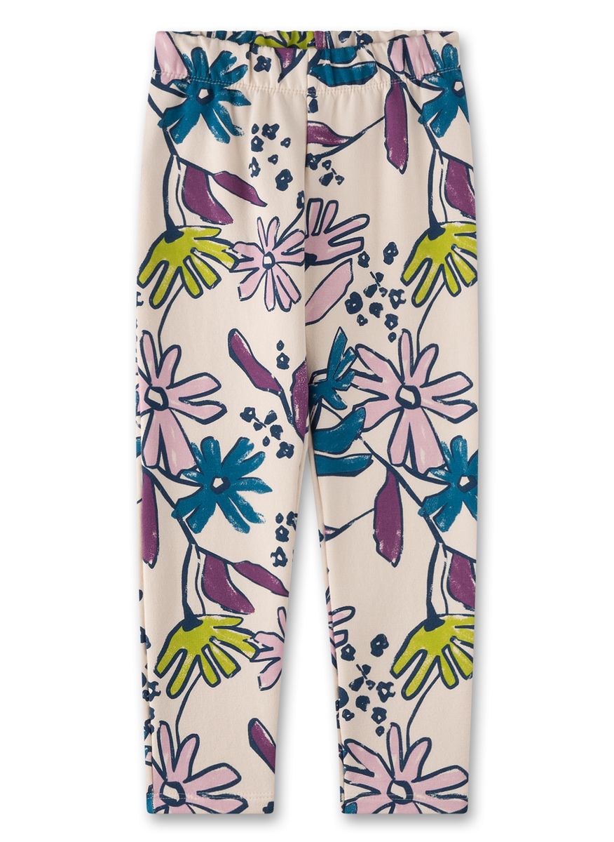 Hosen lang Blumenmuster GOTS