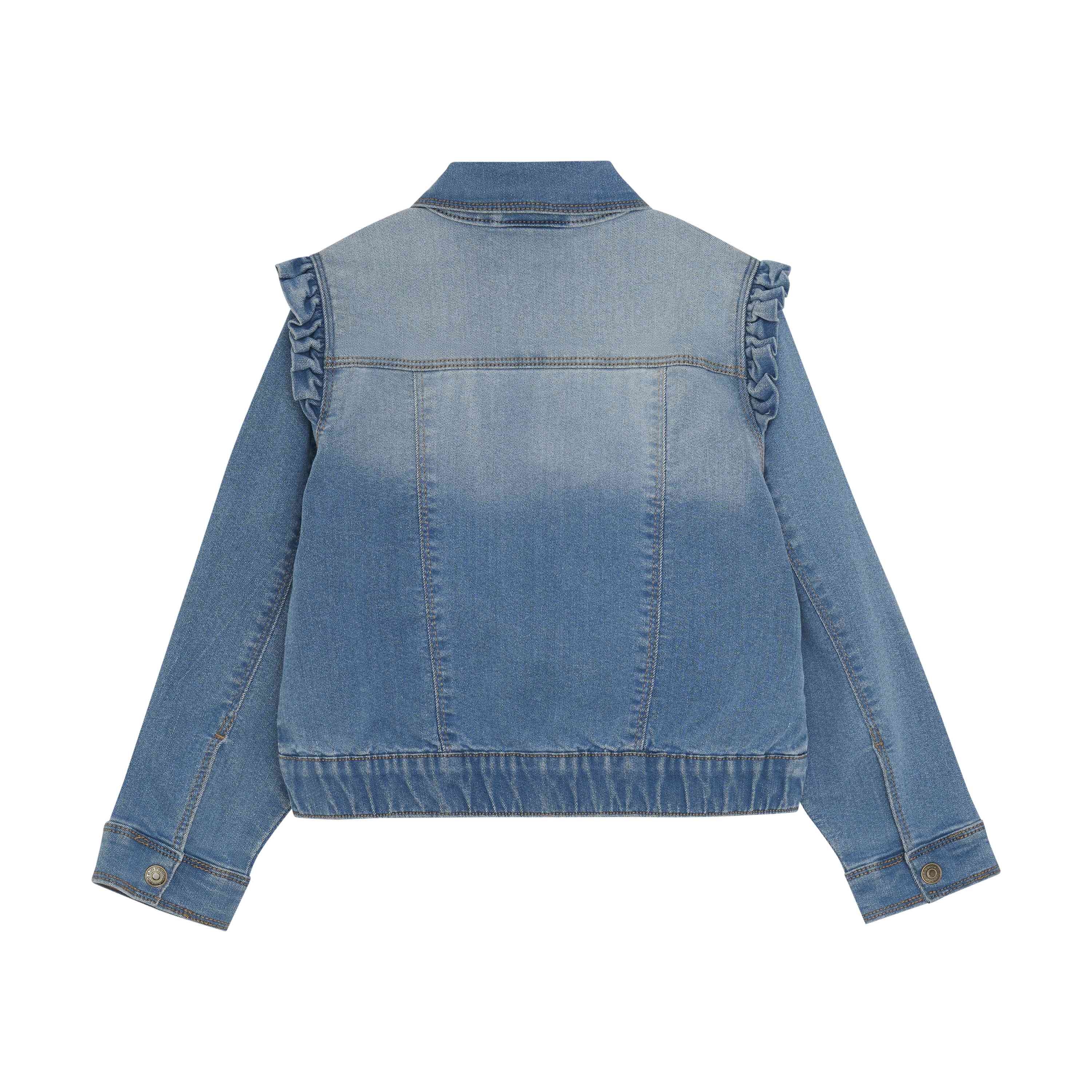 Jeansjacke mit bunten Sternchen