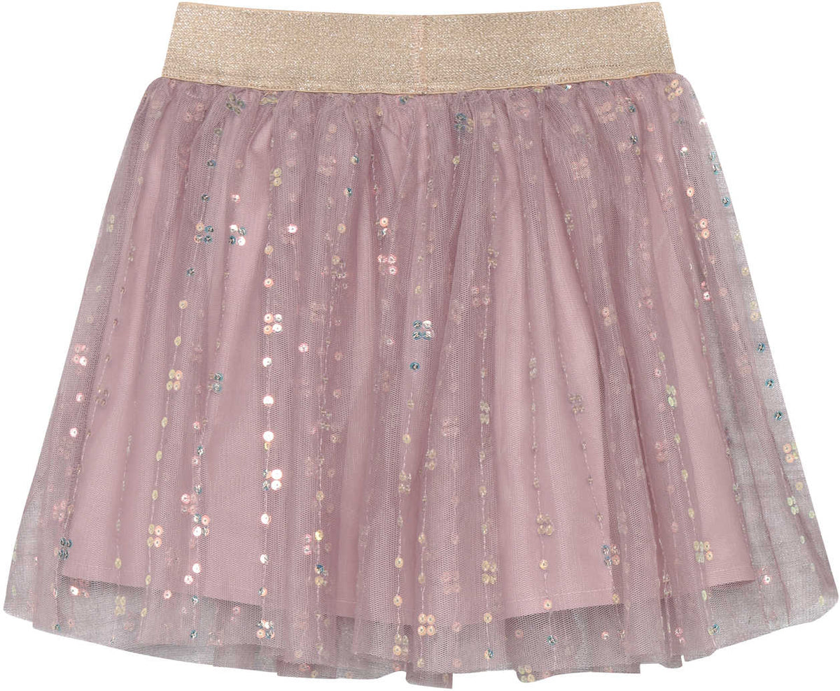 Rock aus Mesh mit Pailletten – Twillight Mauve - nila kids