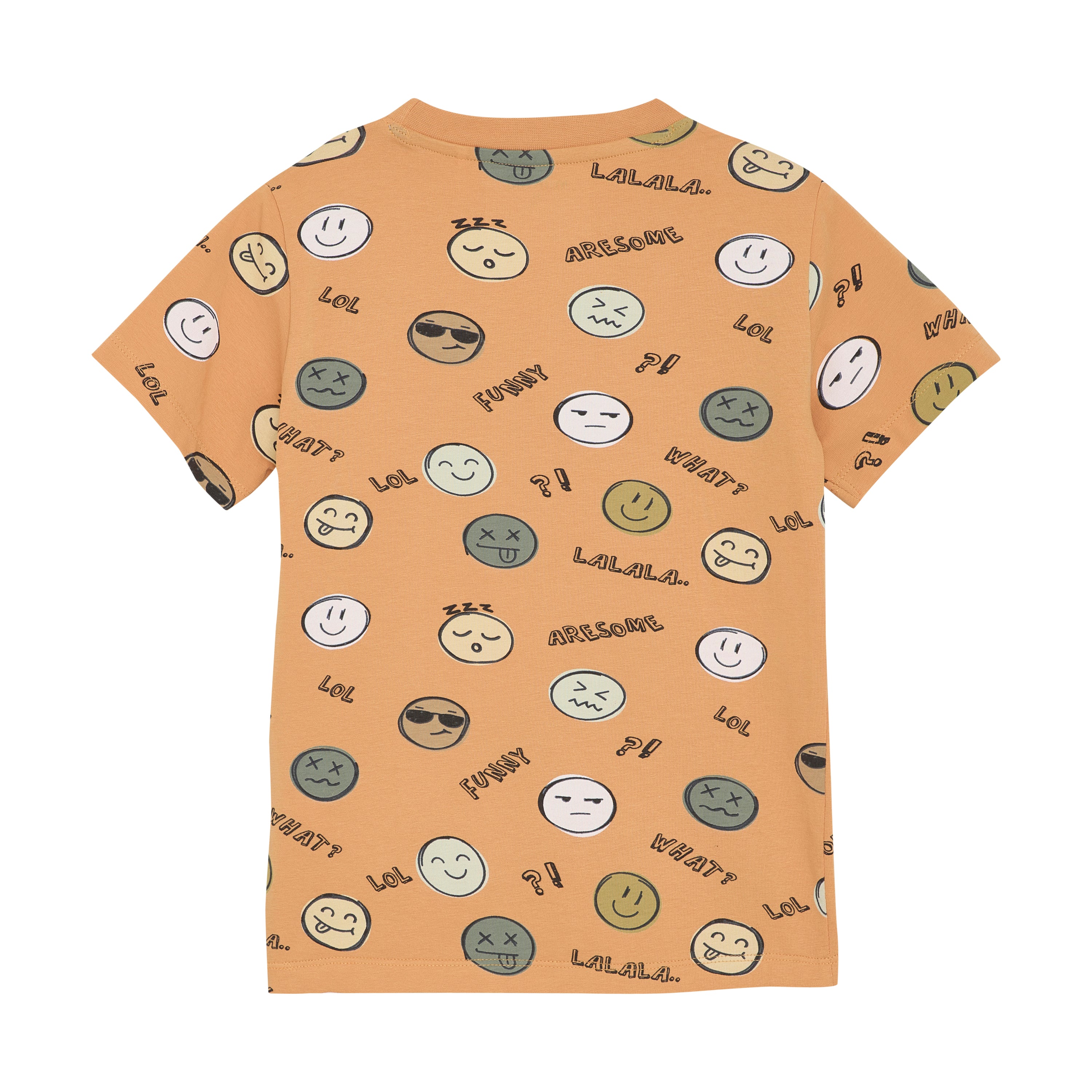 T-Shirt „Smiley“ – Fröhlicher Allover-Print | 95 % Baumwolle, 5 % Elastan