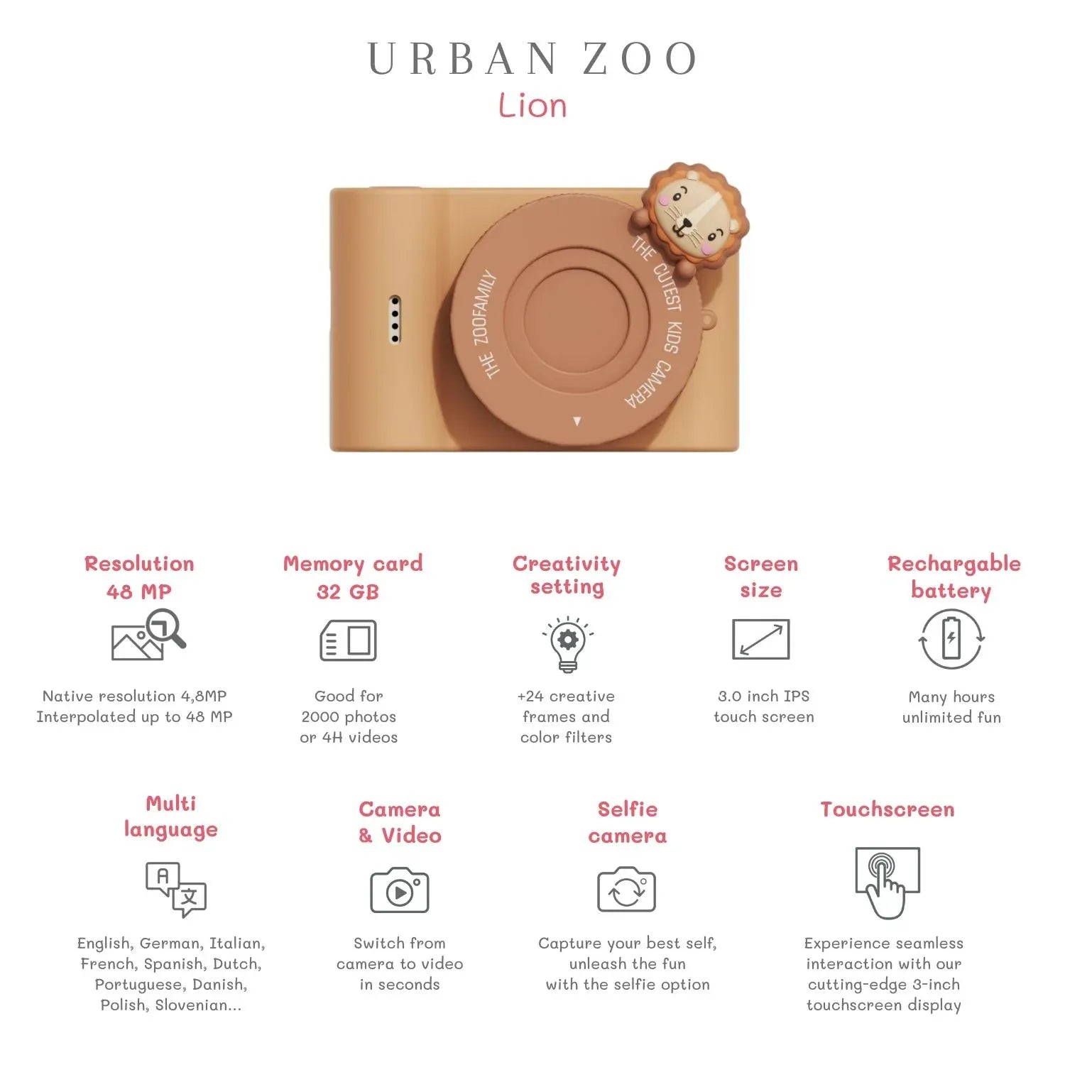 Kinder-Kamera  C5 - Urban Zoo Löwe