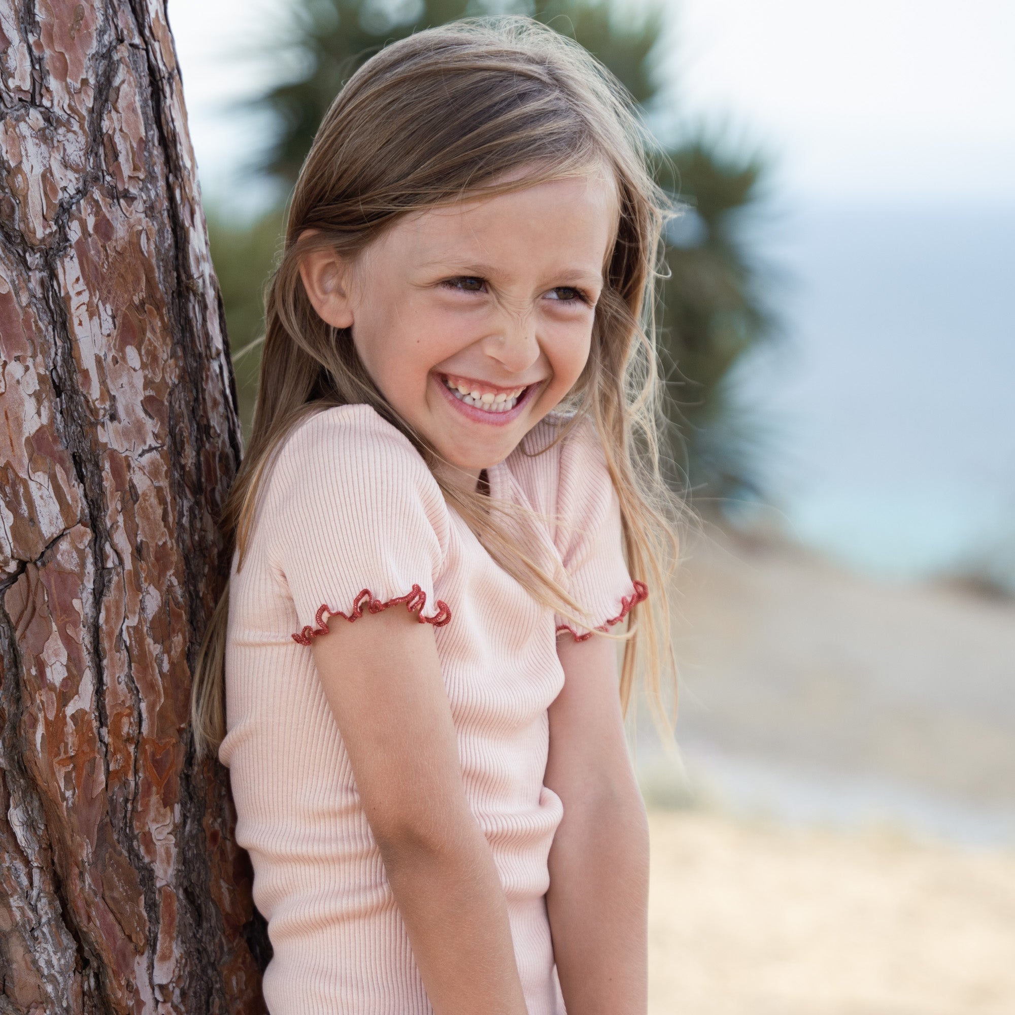 minimalisma - T-Shirt Blomst - nila kids