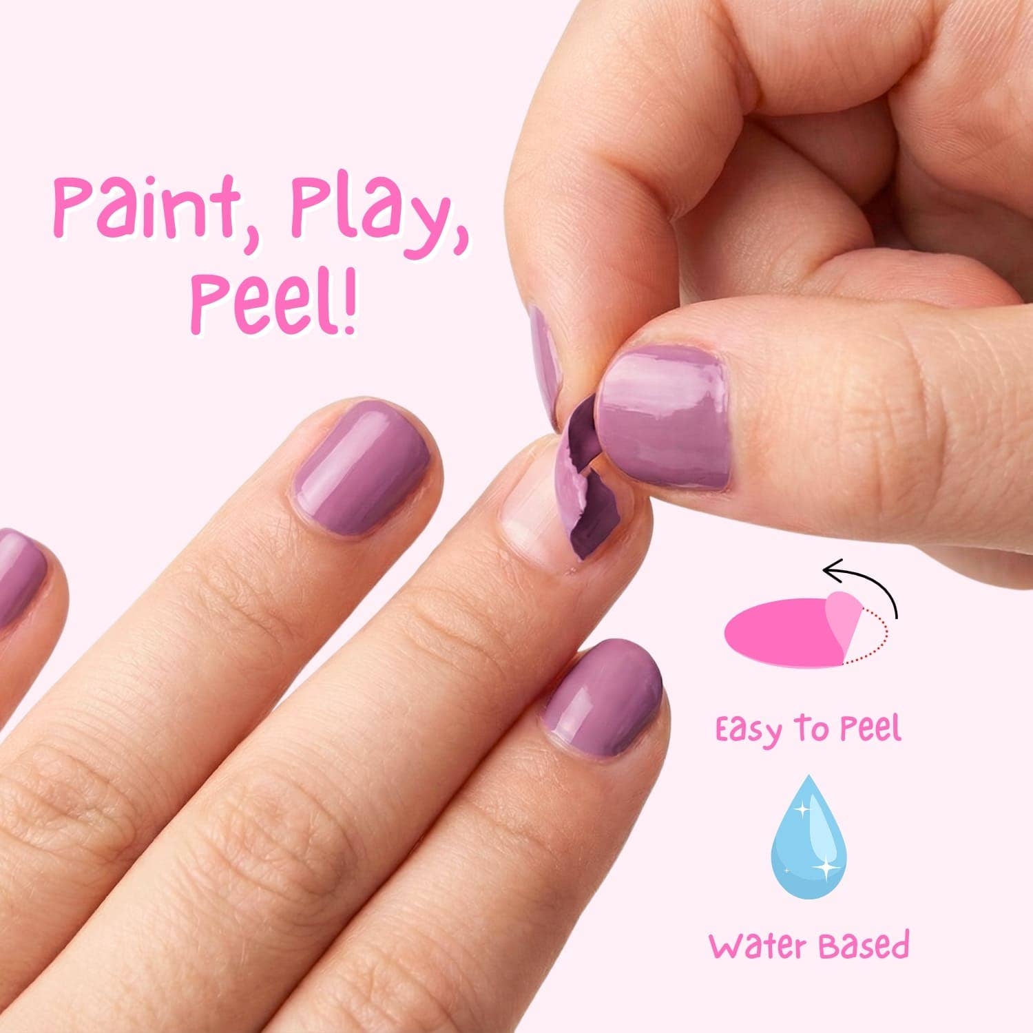 Miss Nella Kinder abziehbarer, geruchloser Nagellack - nila kids
