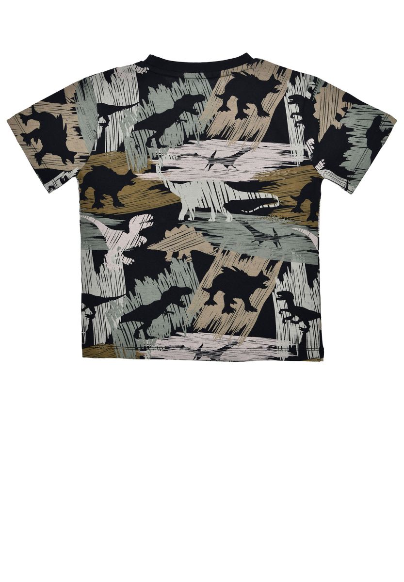 T-Shirt „Not my Problem“ – mit Dino-Print & cooler Stickerei
