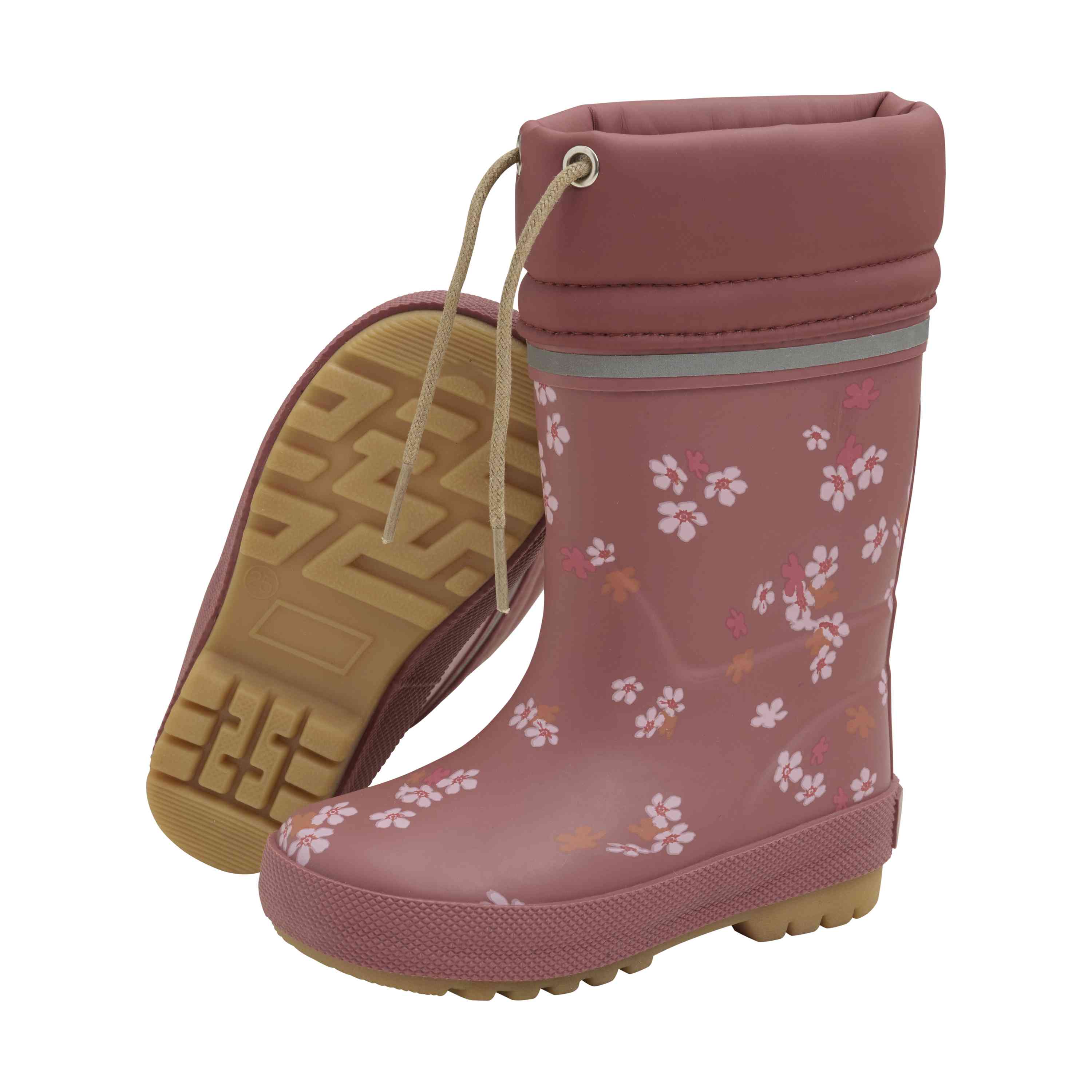 Thermogummistiefel mit Wollfutter Blumen