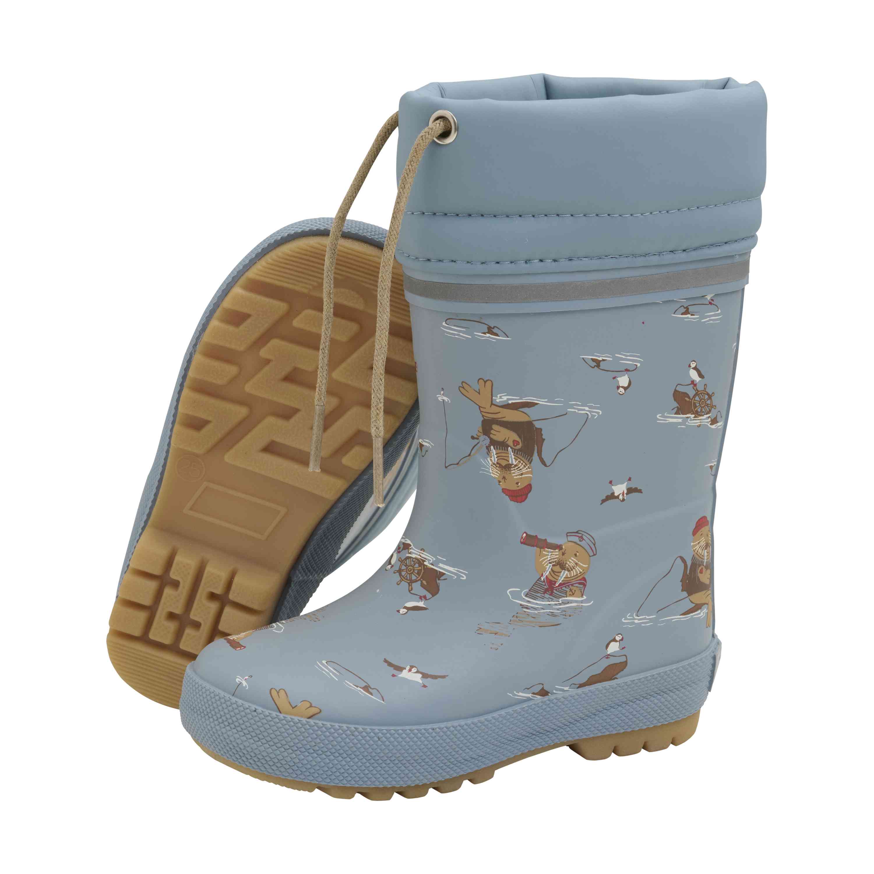 Thermogummistiefel mit Wollfutter blau