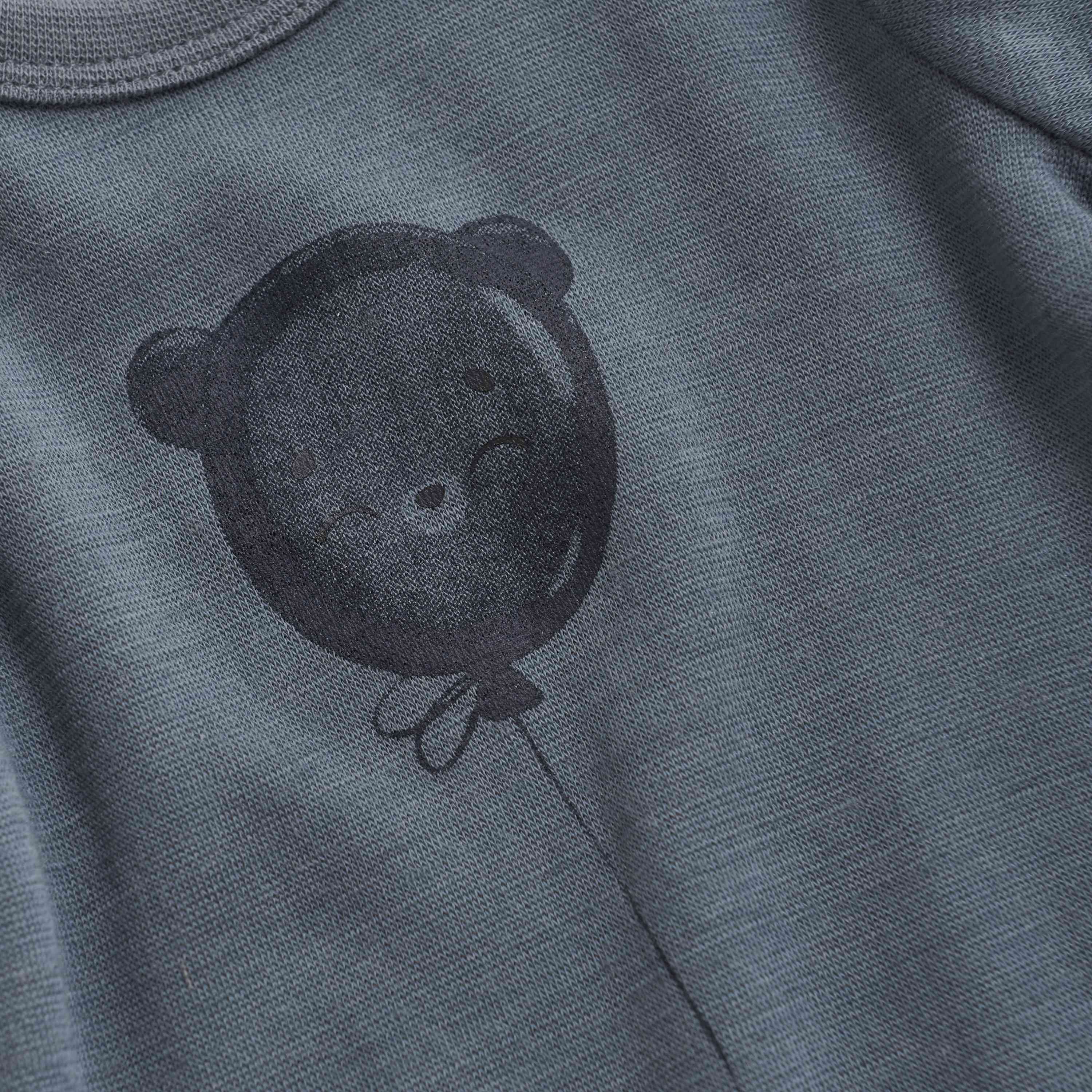 Wolle/Bambus Body blau