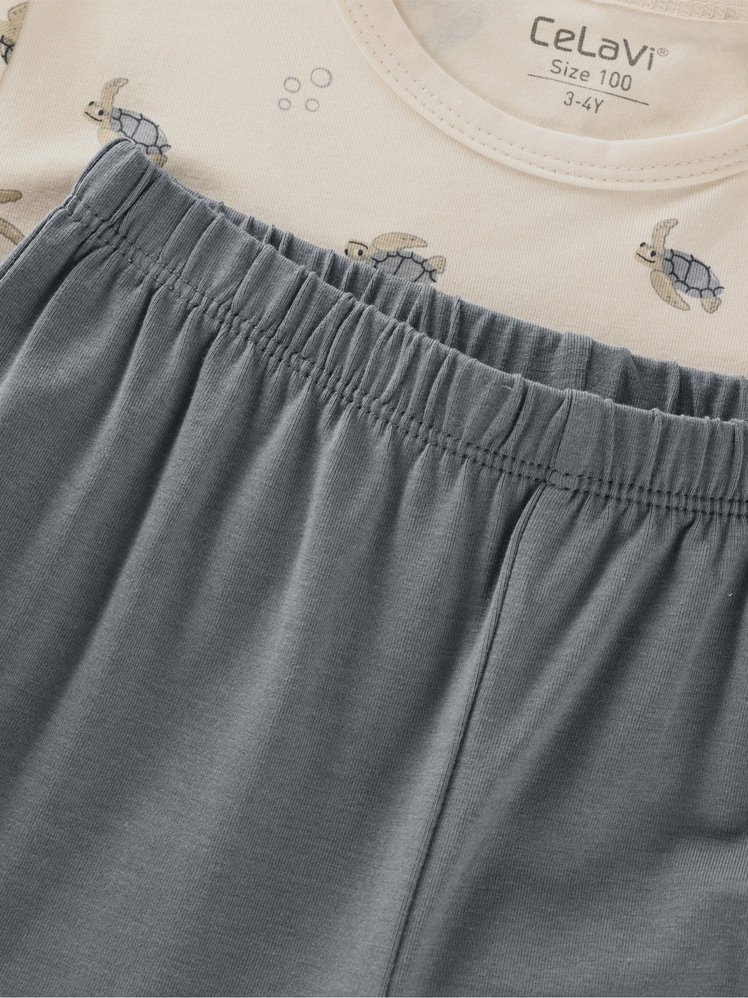 Summer Pyjamas Set Schildkröten langarm aus Bambus - nila kids