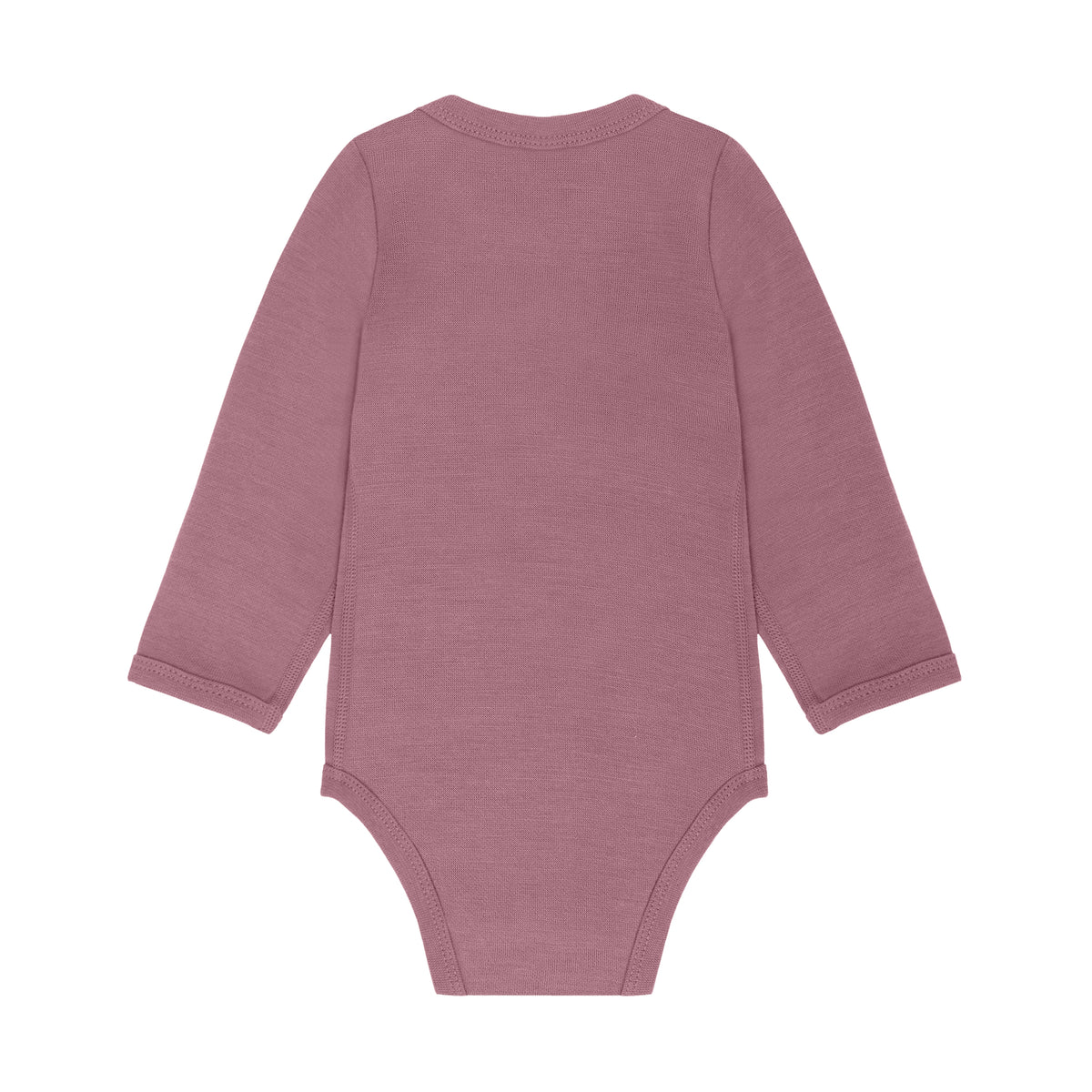 Winter Body Langarm Uni Wolle/Bambus – Rosa Melange