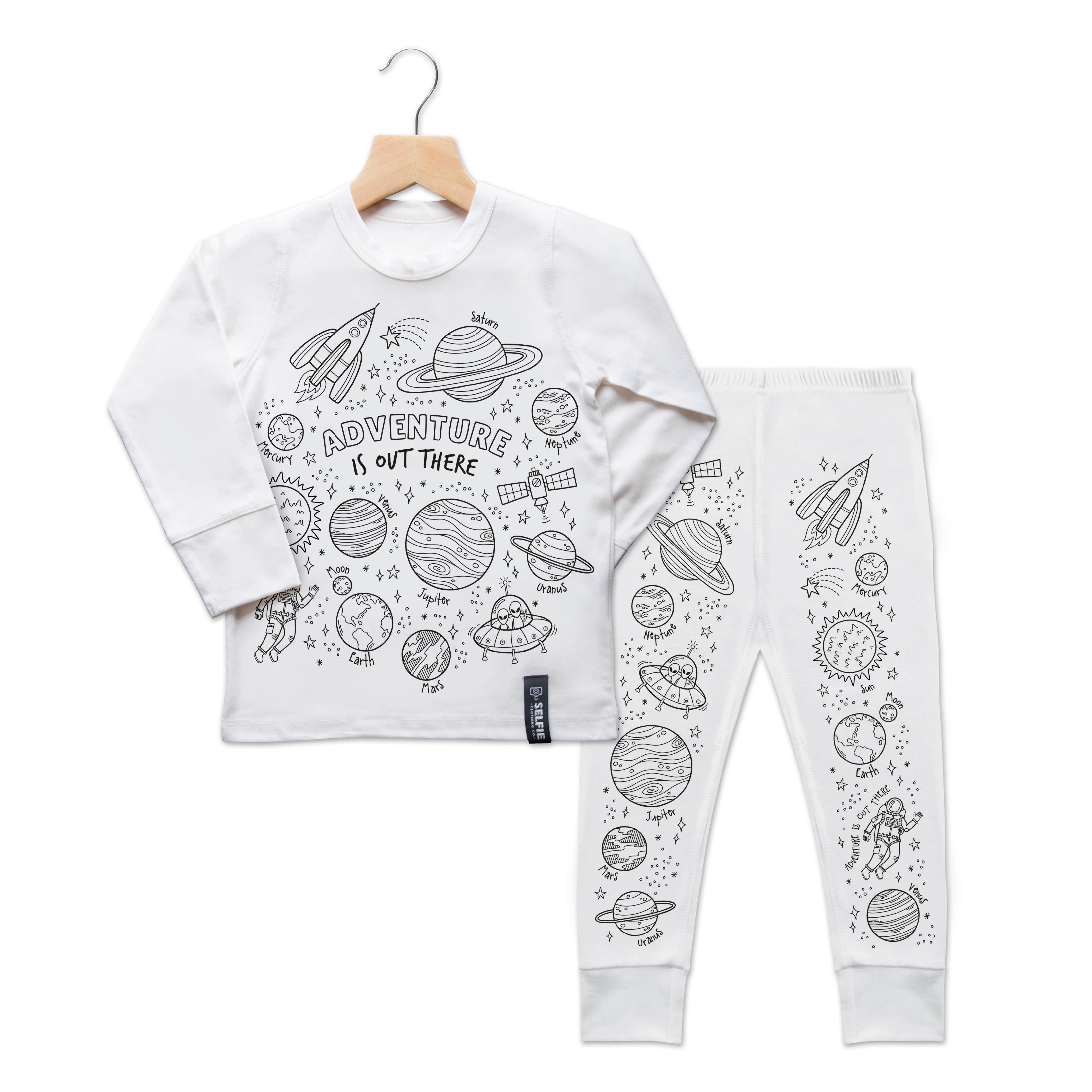Space Adventure Pyjama zum Ausmalen
