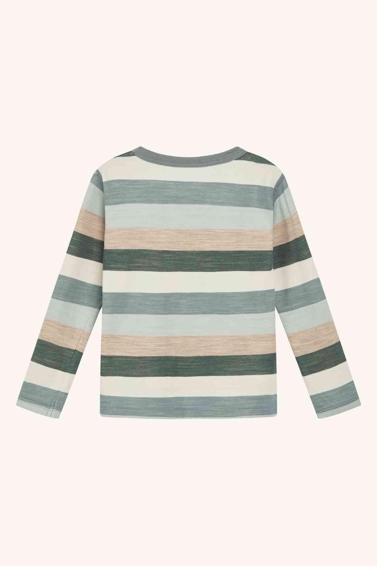 Abba - Pyjama Oberteil Wolle/Bambusviskose grün