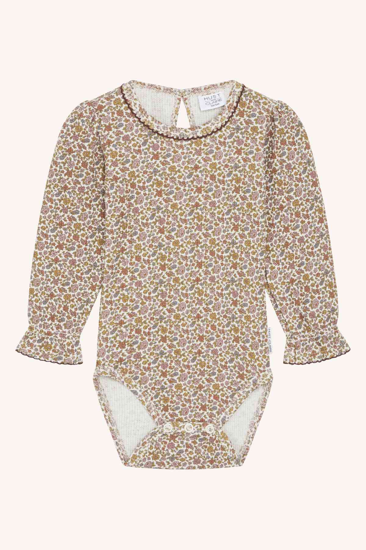 Beatrix - Bodyst Waffelpiqué Blumenprint
