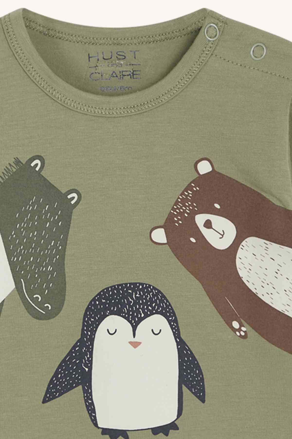 HCAugust - Langarmshirt Pinguin, Bär und Krokodil