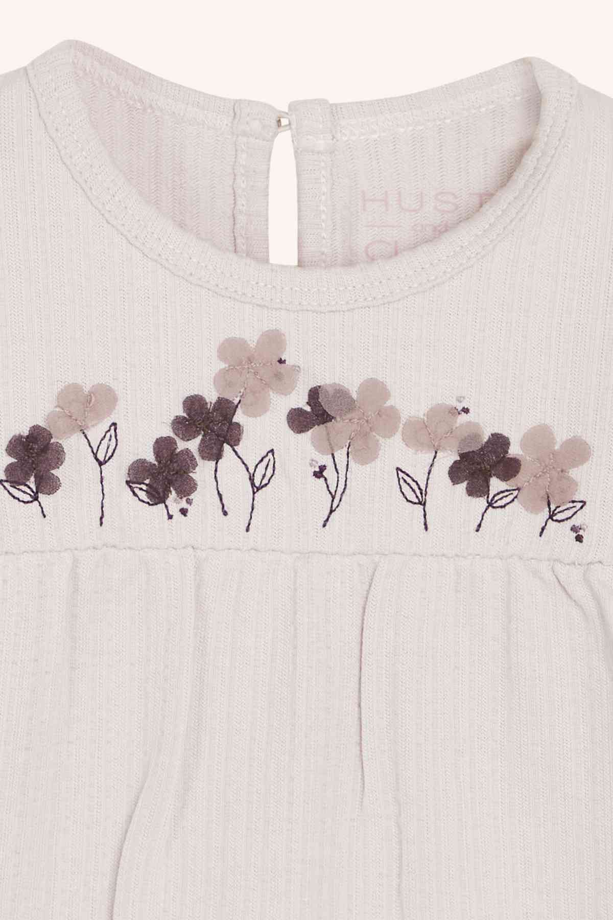 HCBri - Langarmbody Jersey Tüllblumen