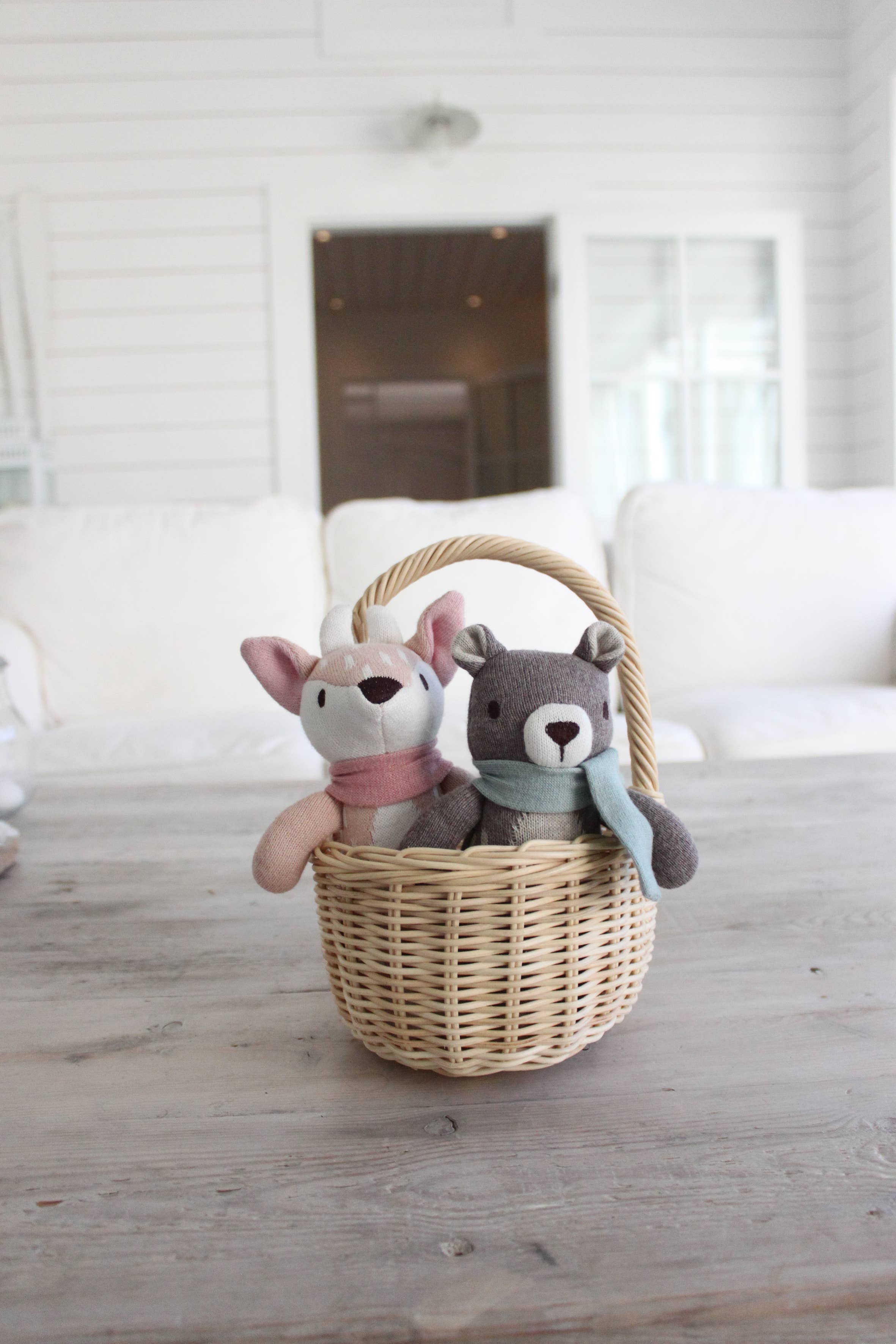 Fred der Bär, gestricktes Spielzeug