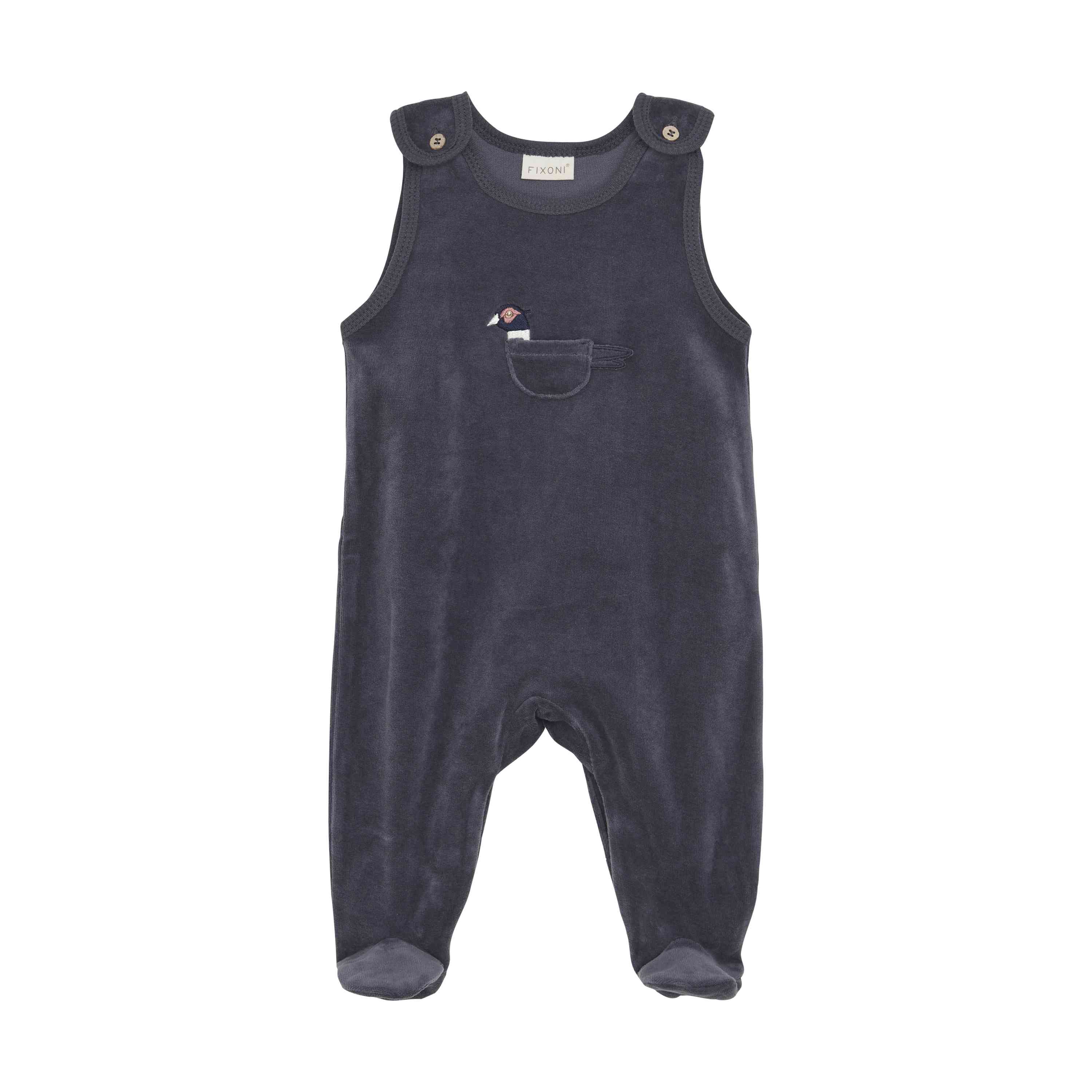 Body mit Strampler GOTS blau