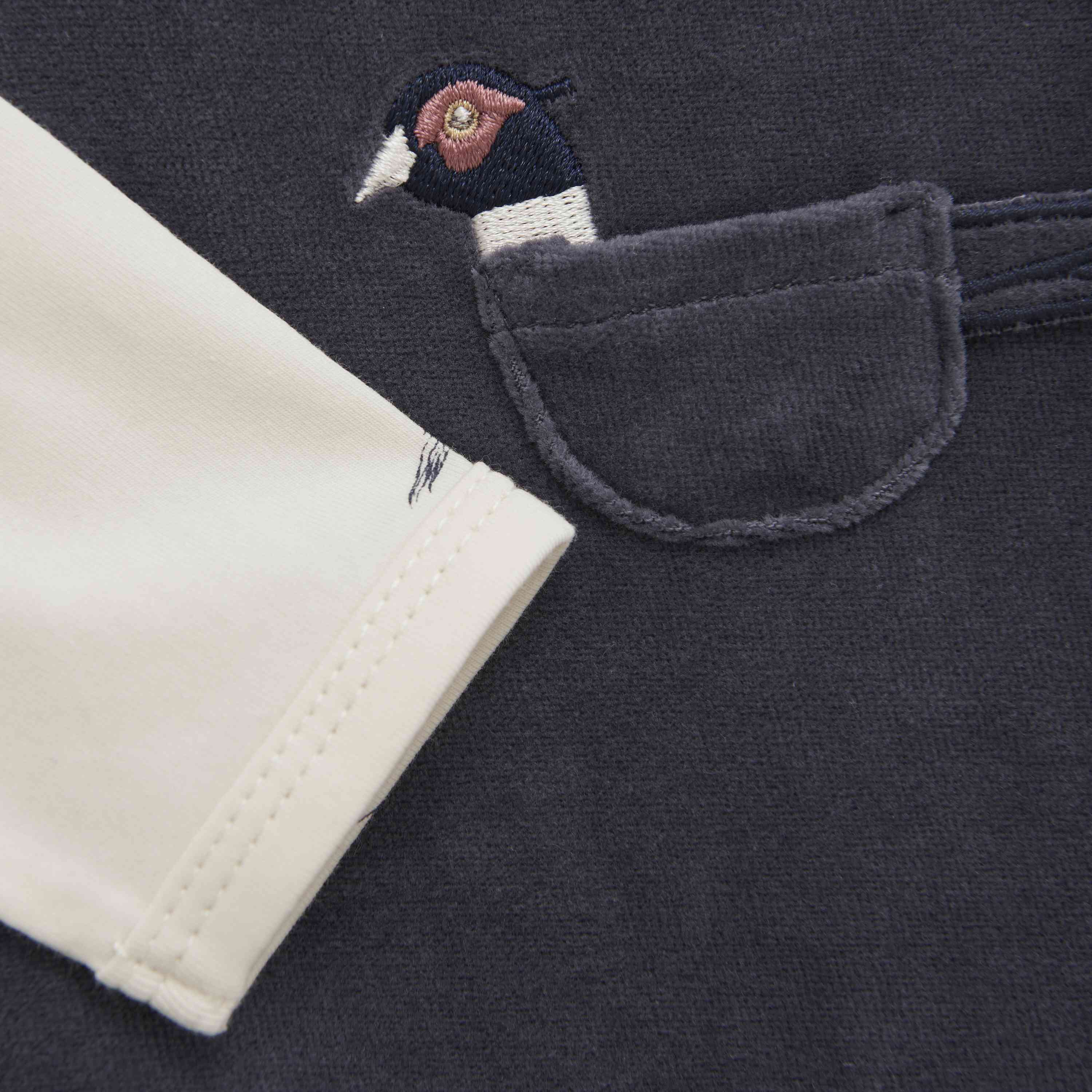 Body mit Strampler GOTS blau