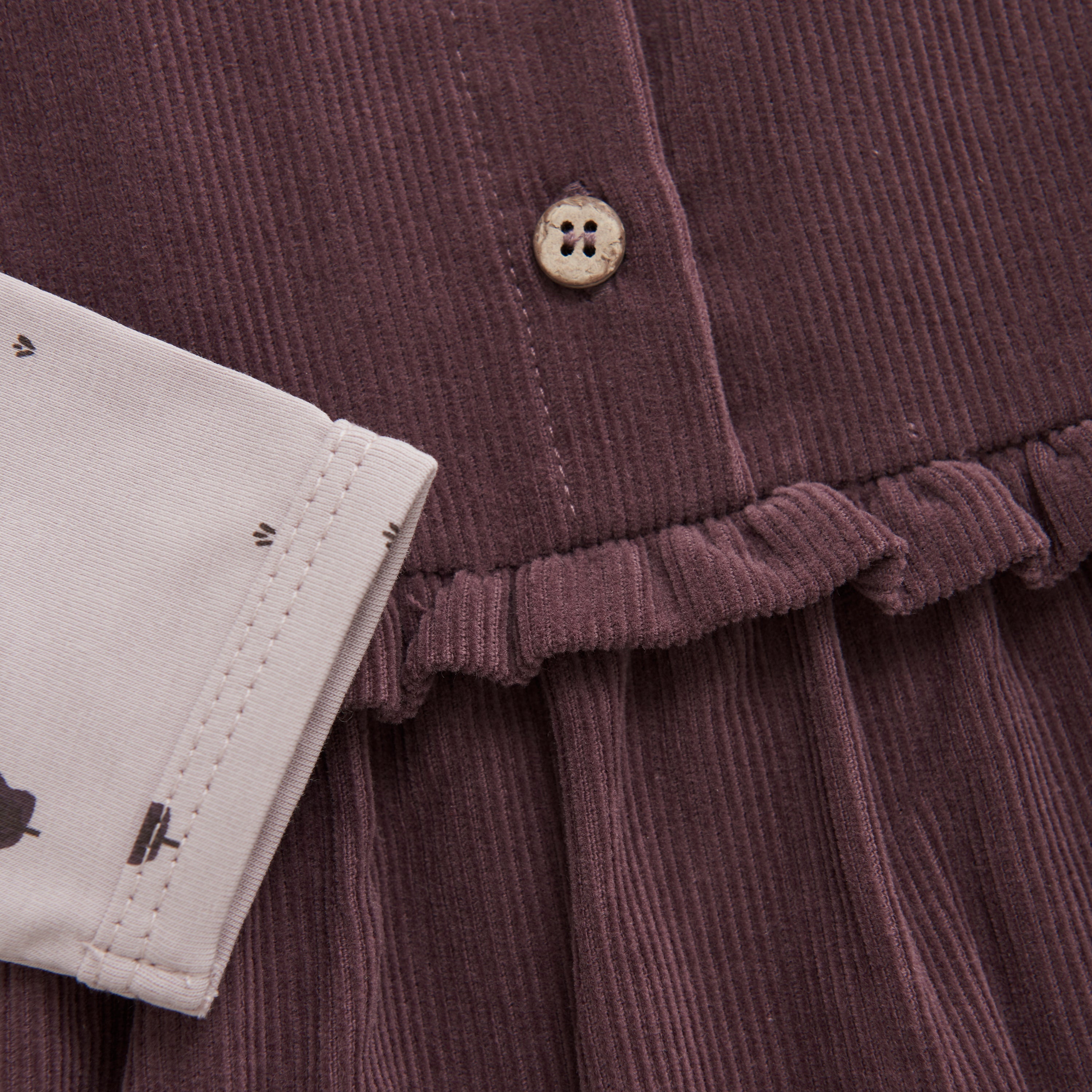 Body mit Cord-Strampler berry