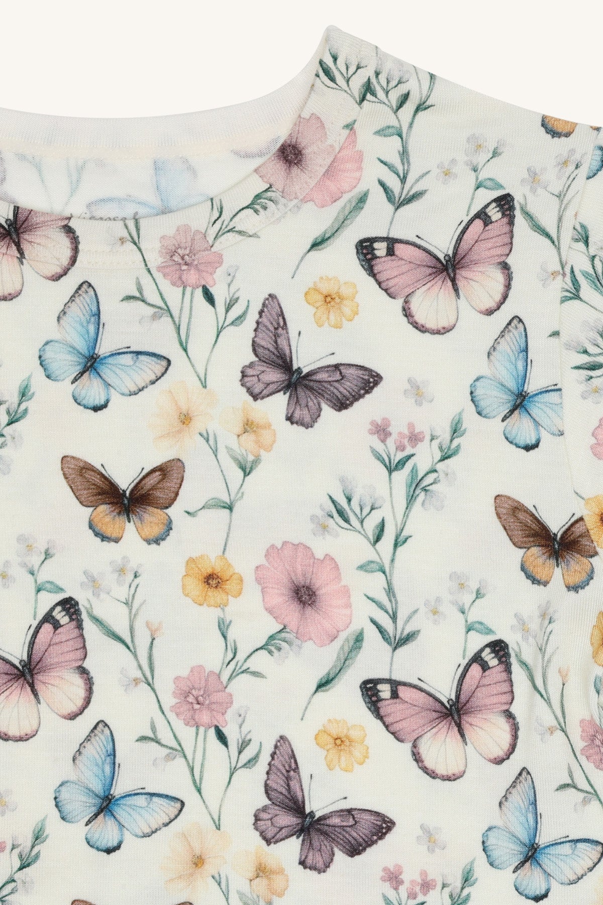 HCAustin Butterfly Bambus T-Shirt Ivory - nila kids