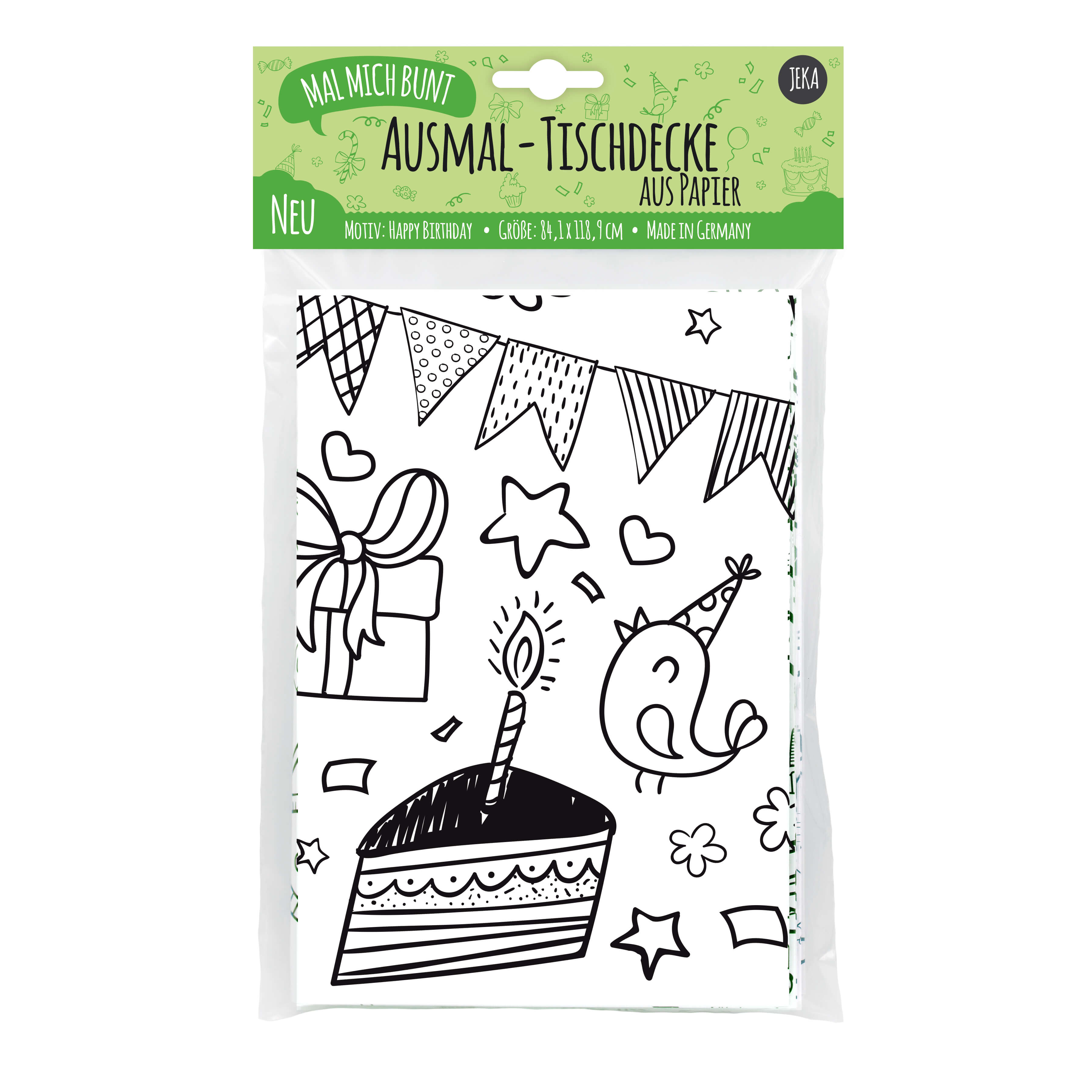 Ausmal-Tischdecke aus Papier "Happy Birthday" - nila kids