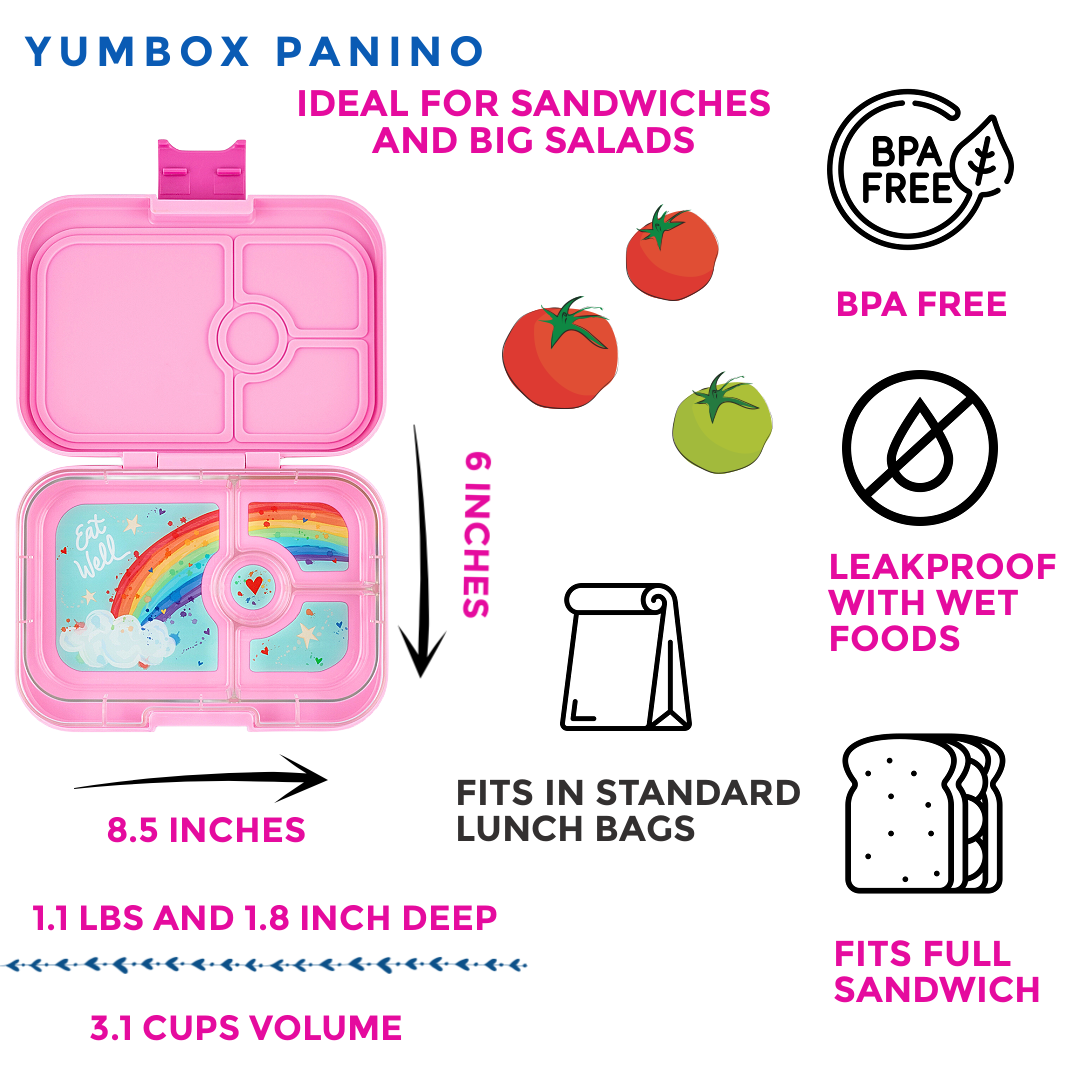 Auslaufsichere Bento-Box Panino - Power Pink Rainbow