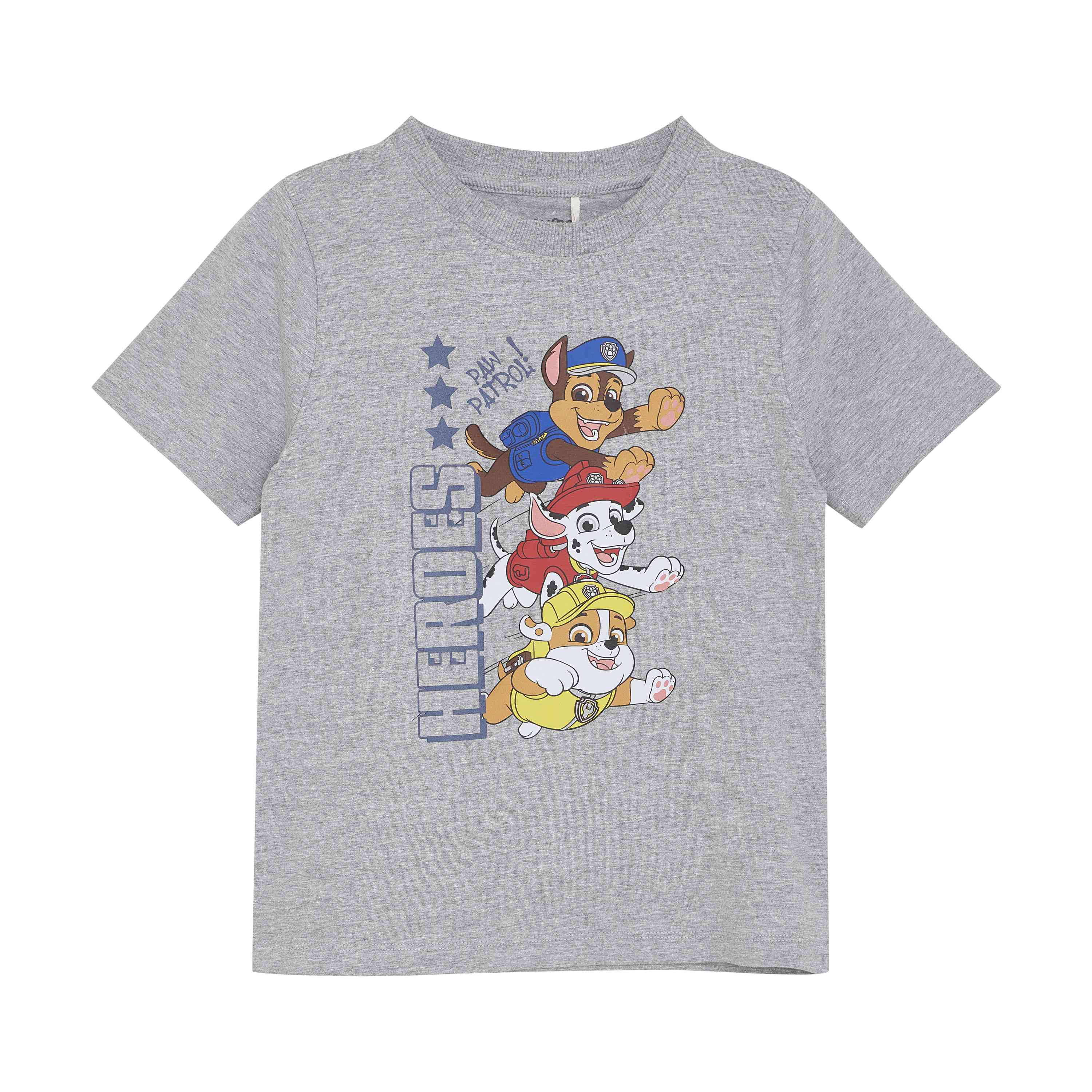 Paw Patrol T-Shirt „Heroes“ – Grau mit Chase, Marshall & Rubble