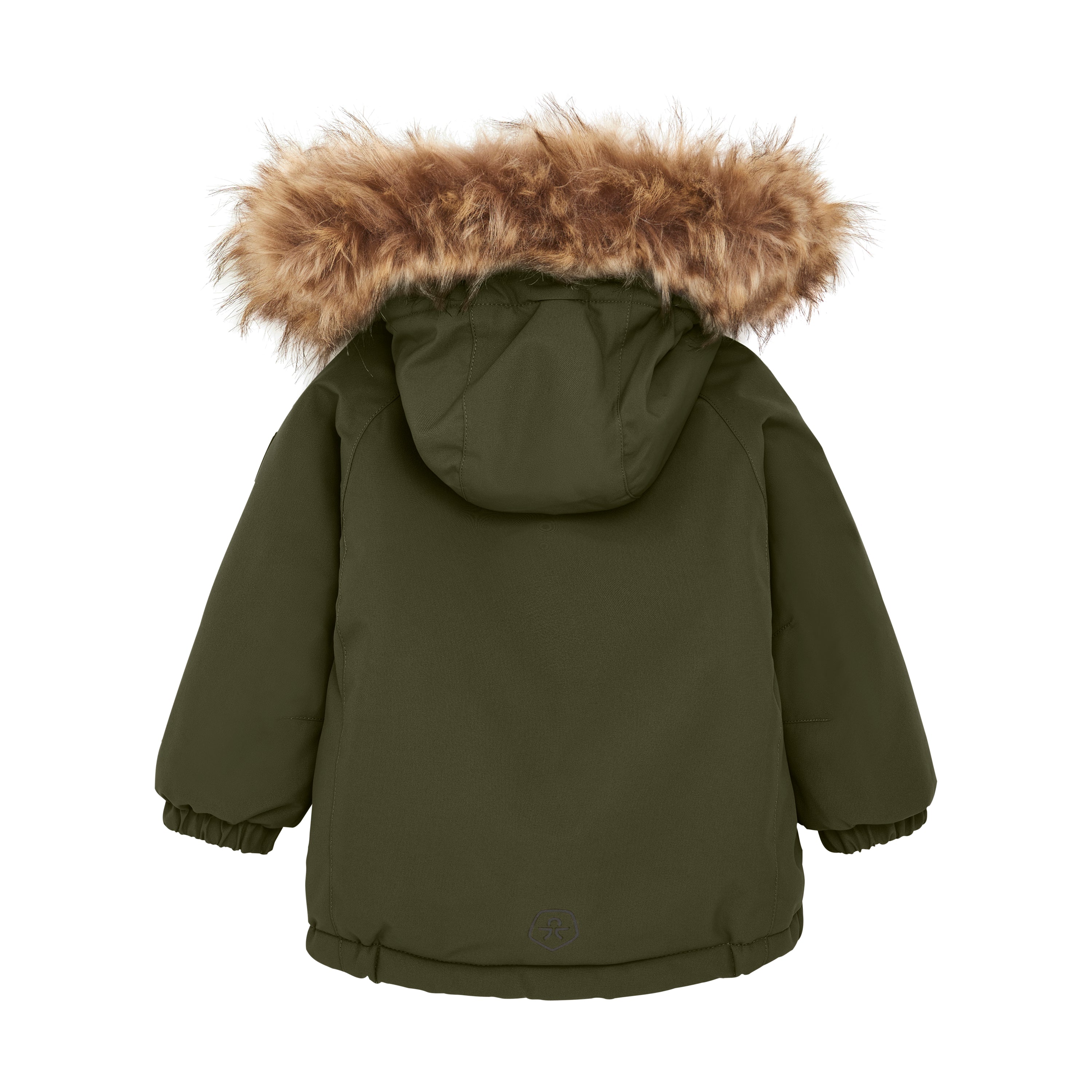 Color Kids - Parka W. Fake Fur grün