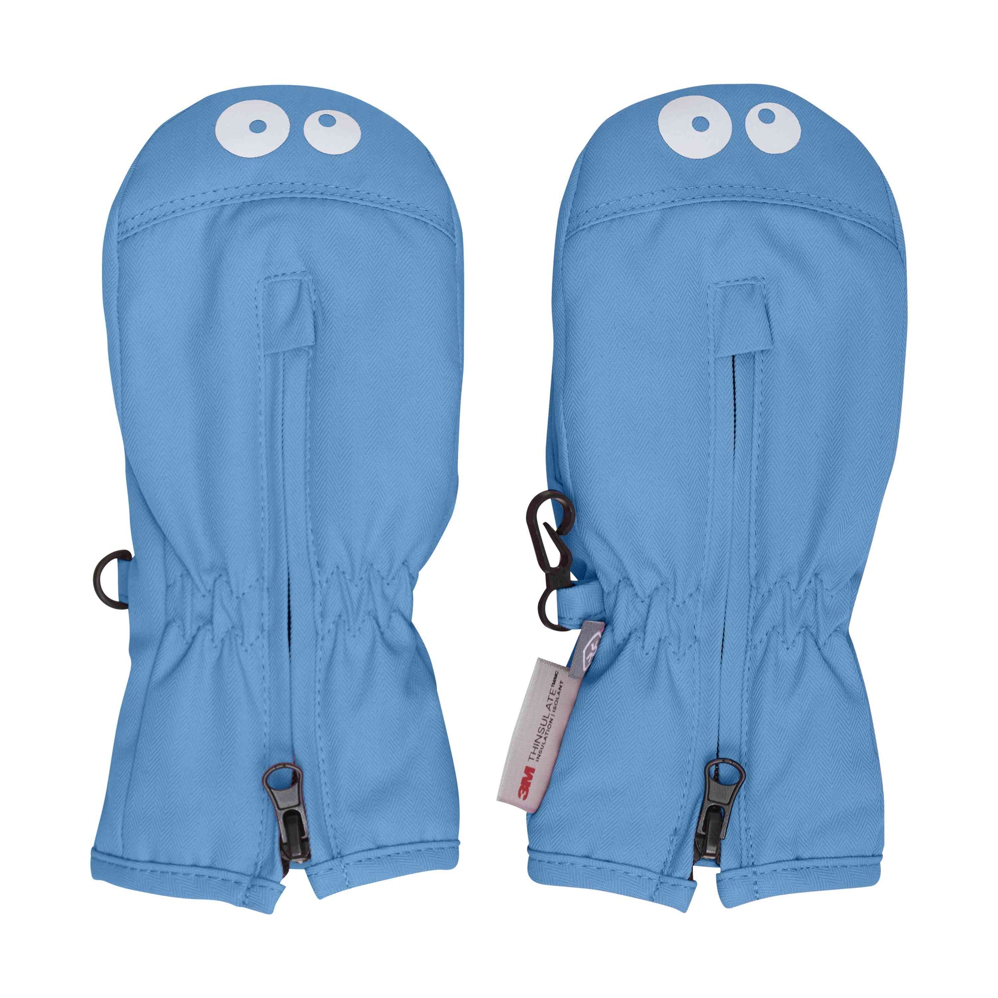 Baby Handschuhe mit Reissverschluss blau