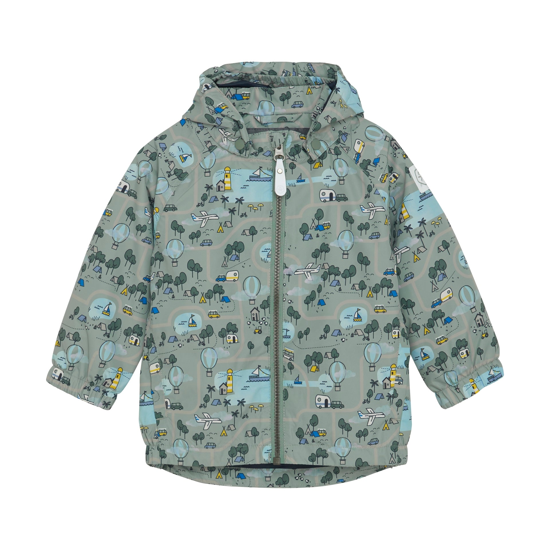 Übergangsjacke „Reise“ – mit Abenteuer-Print | 100 % Polyester, wind- & wasserabweisend