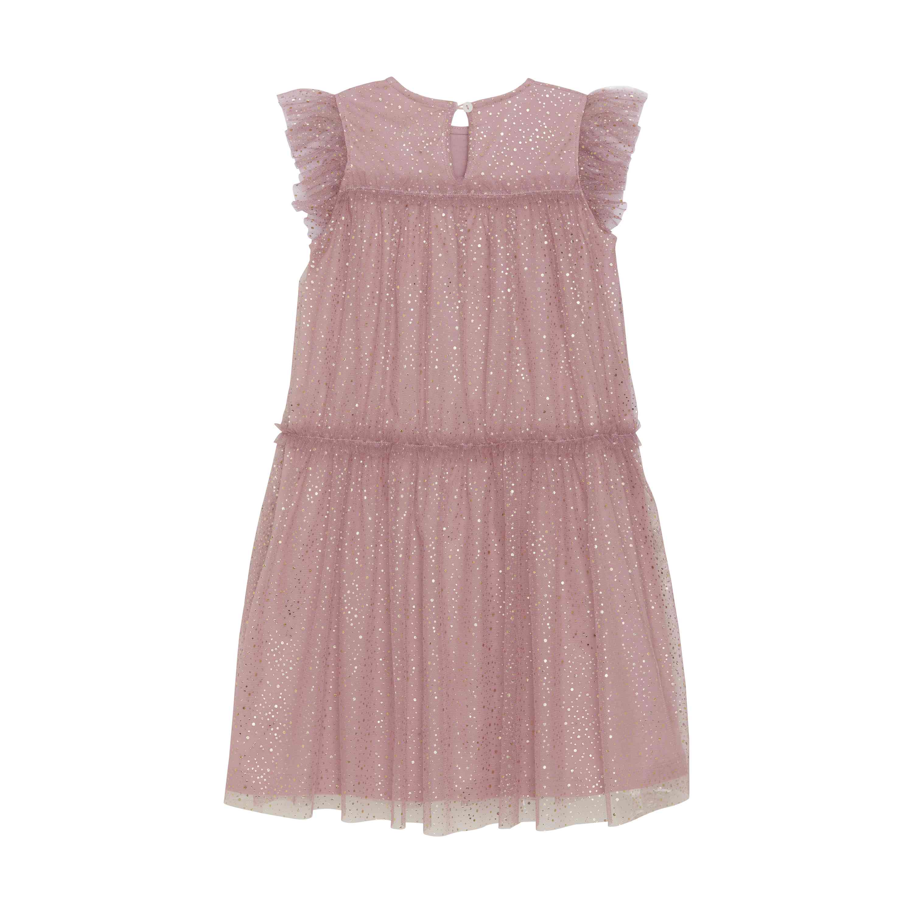 Meshkleid rosa/gold
