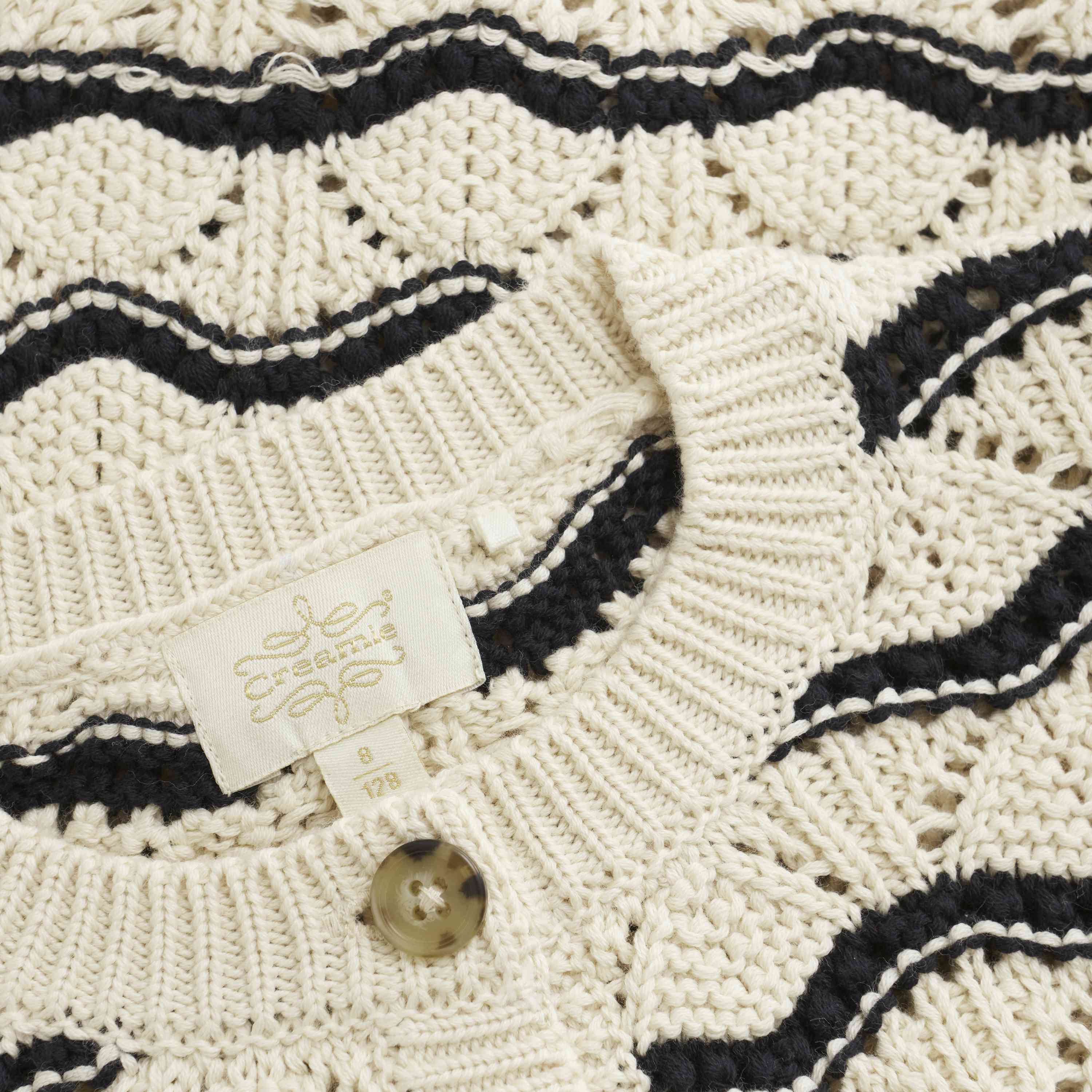 Strickjacke Lochmuster GOTS