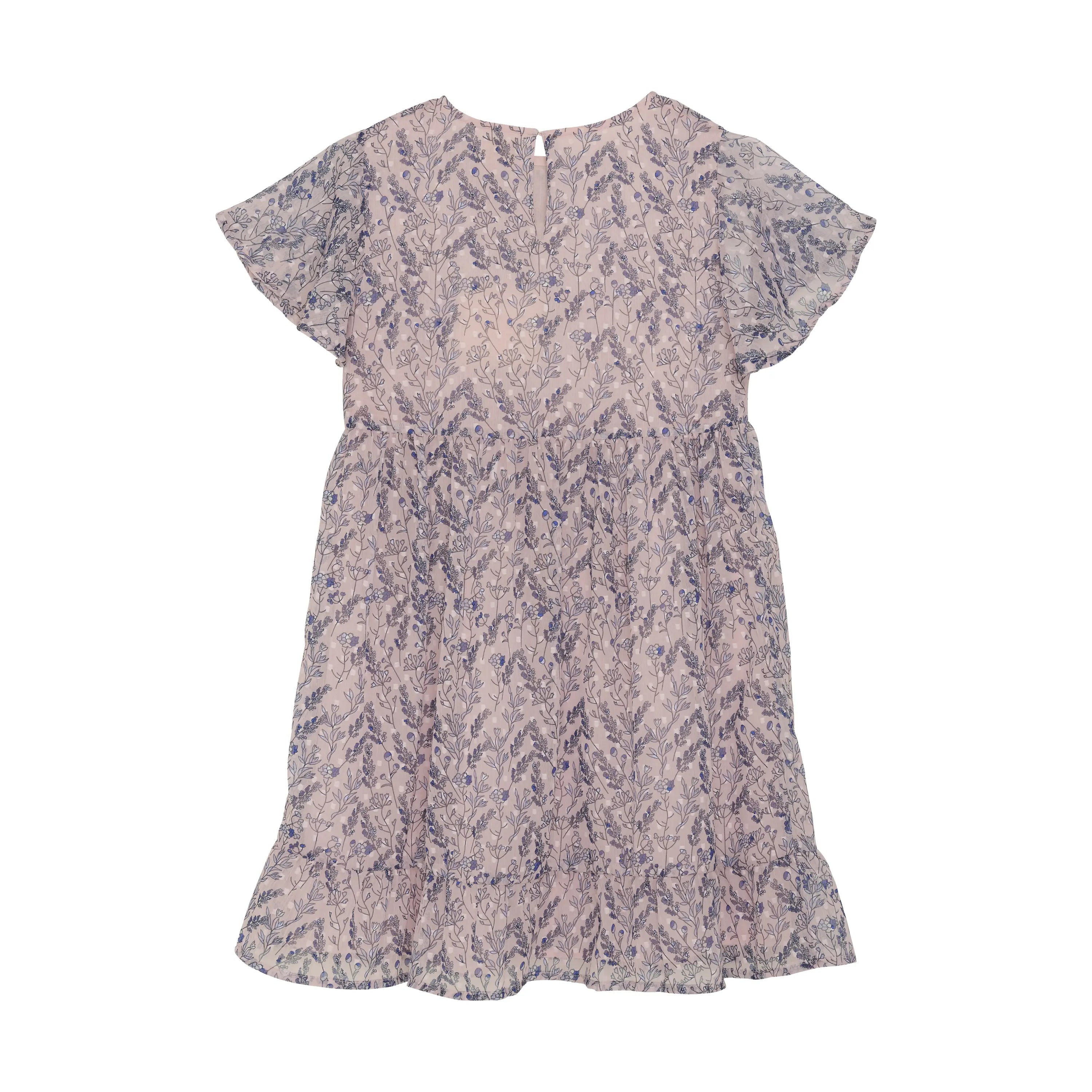 Kleid „Flower Dobby“ – Zartrosa mit floraler Stickoptik