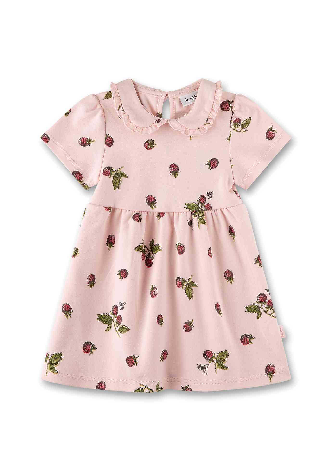 Kleid mit Erdbeer-Print | 100 % Bio-Baumwolle