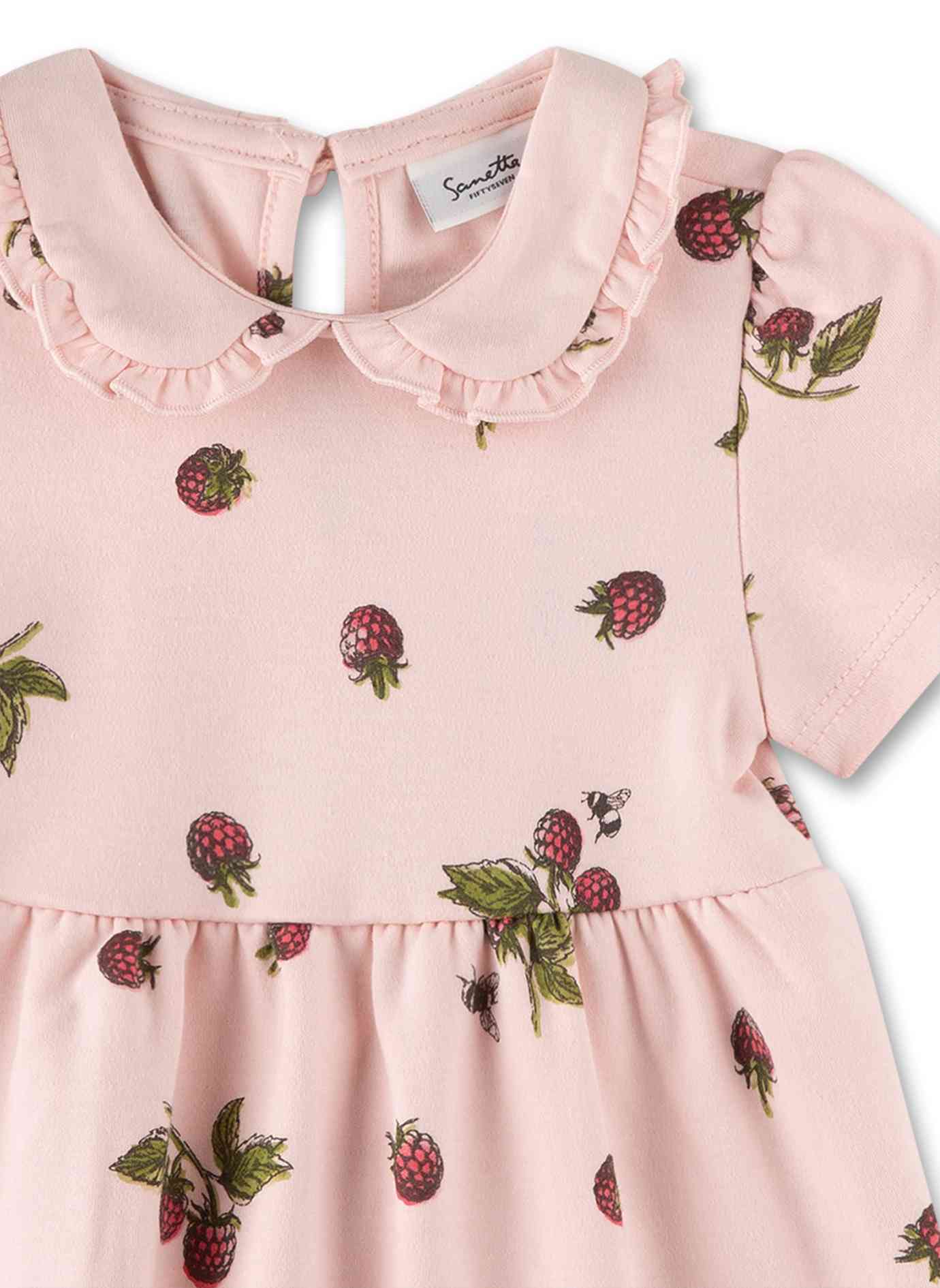 Kleid mit Erdbeer-Print | 100 % Bio-Baumwolle