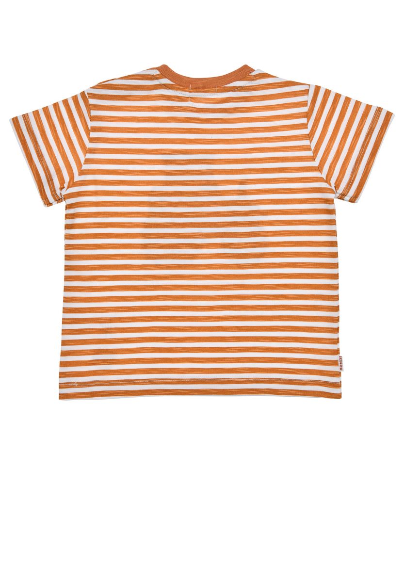 T-Shirt halbarm geringelt Traktor Baby