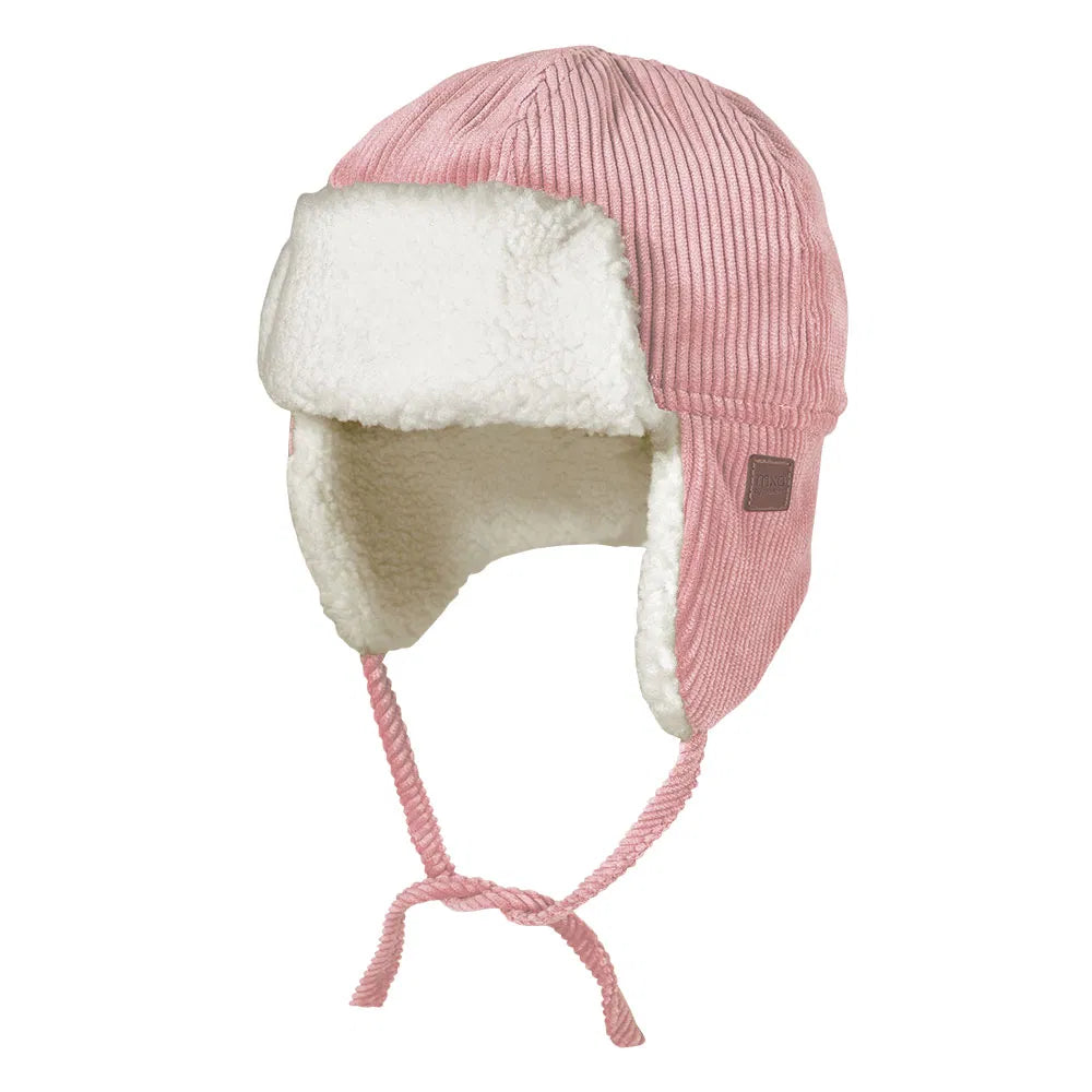 Cord-Mütze mit Teddyplüschfutter