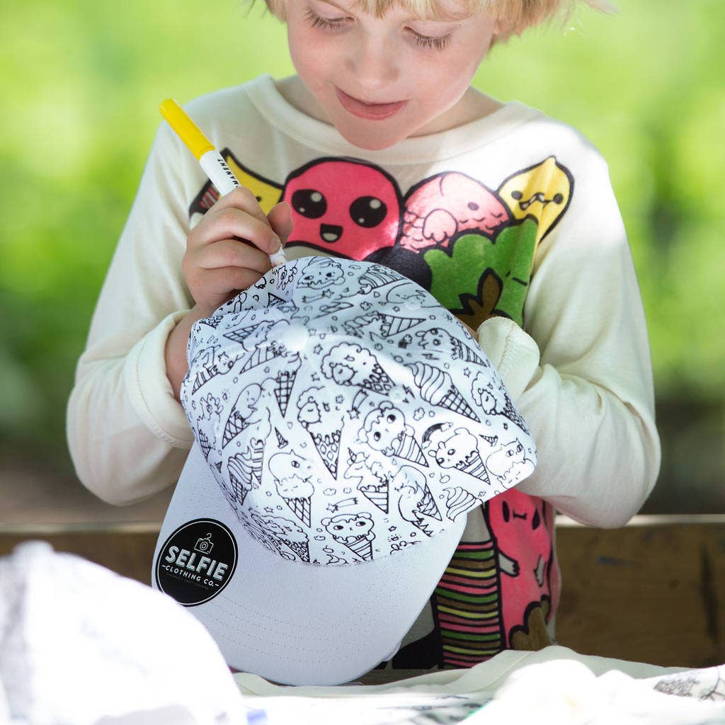 Ice Cream Kitty Snapback-Kappe zum ausmalen - nila kids