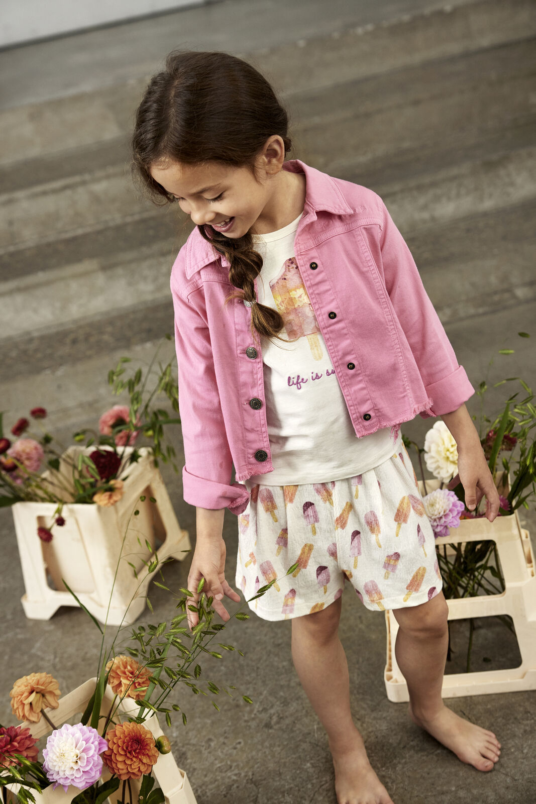 T-Shirt mit Eis-Print