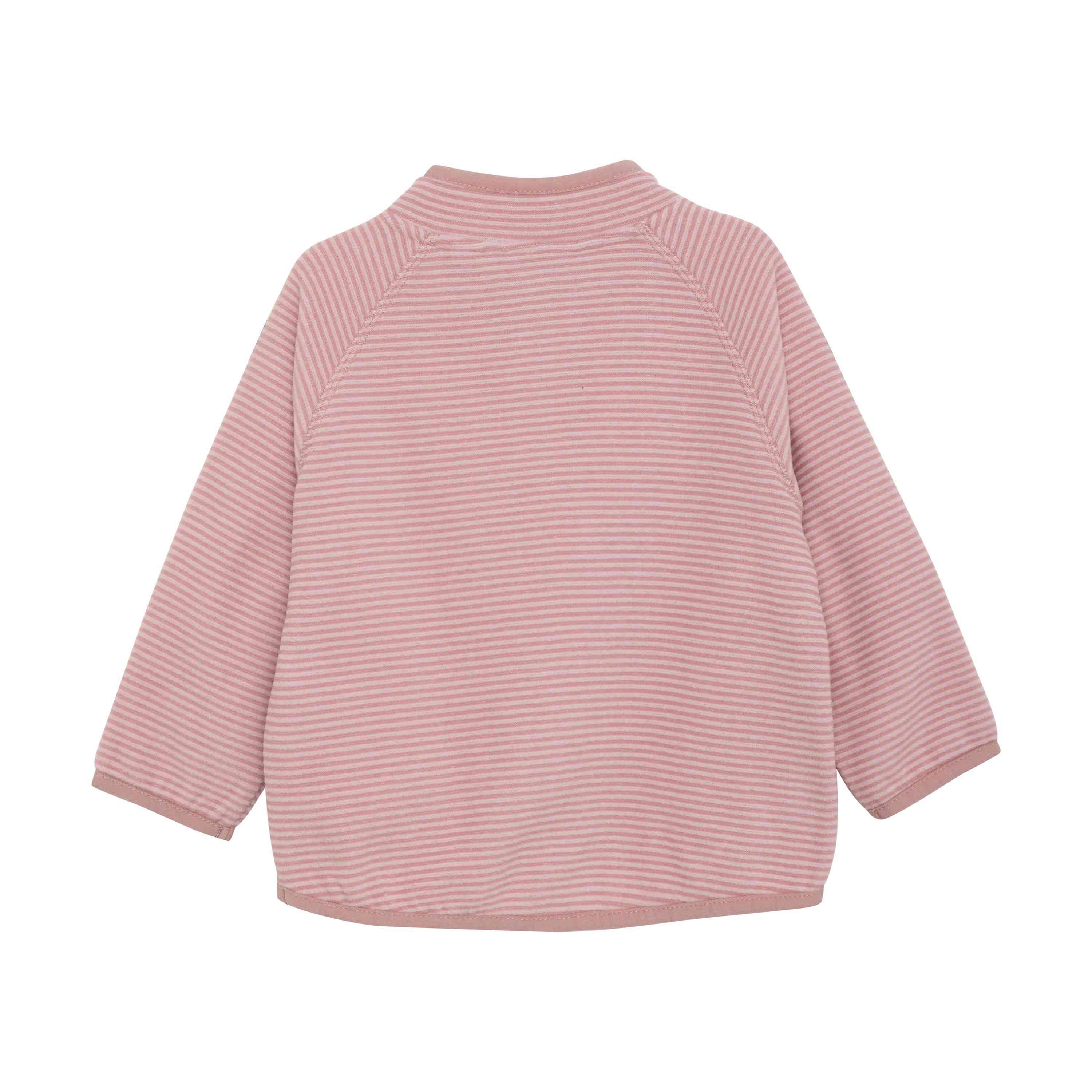 Baby Fleecejacke rosa gestreift