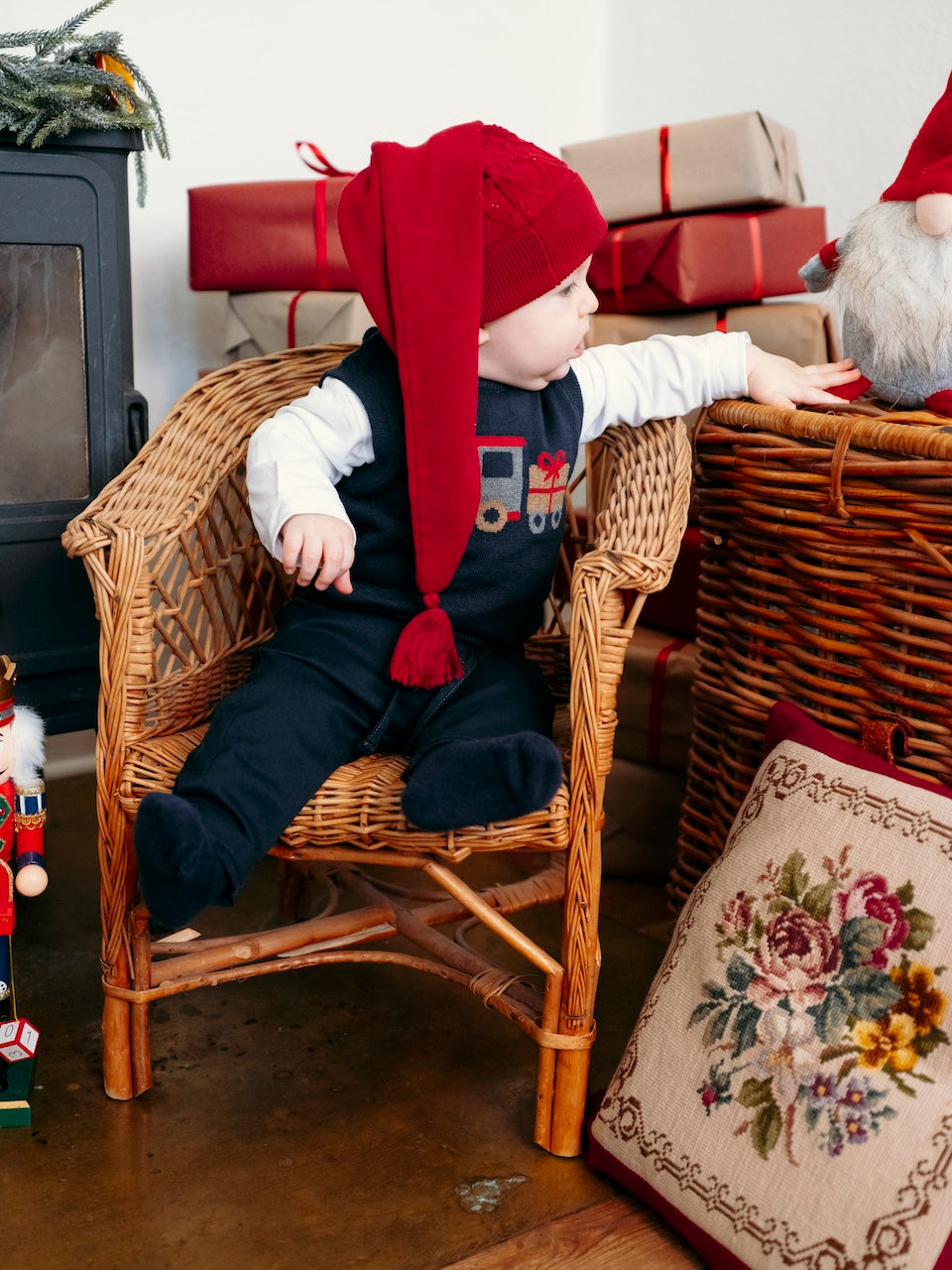 HCPerry - Weste gestrickt Weihnachtszug