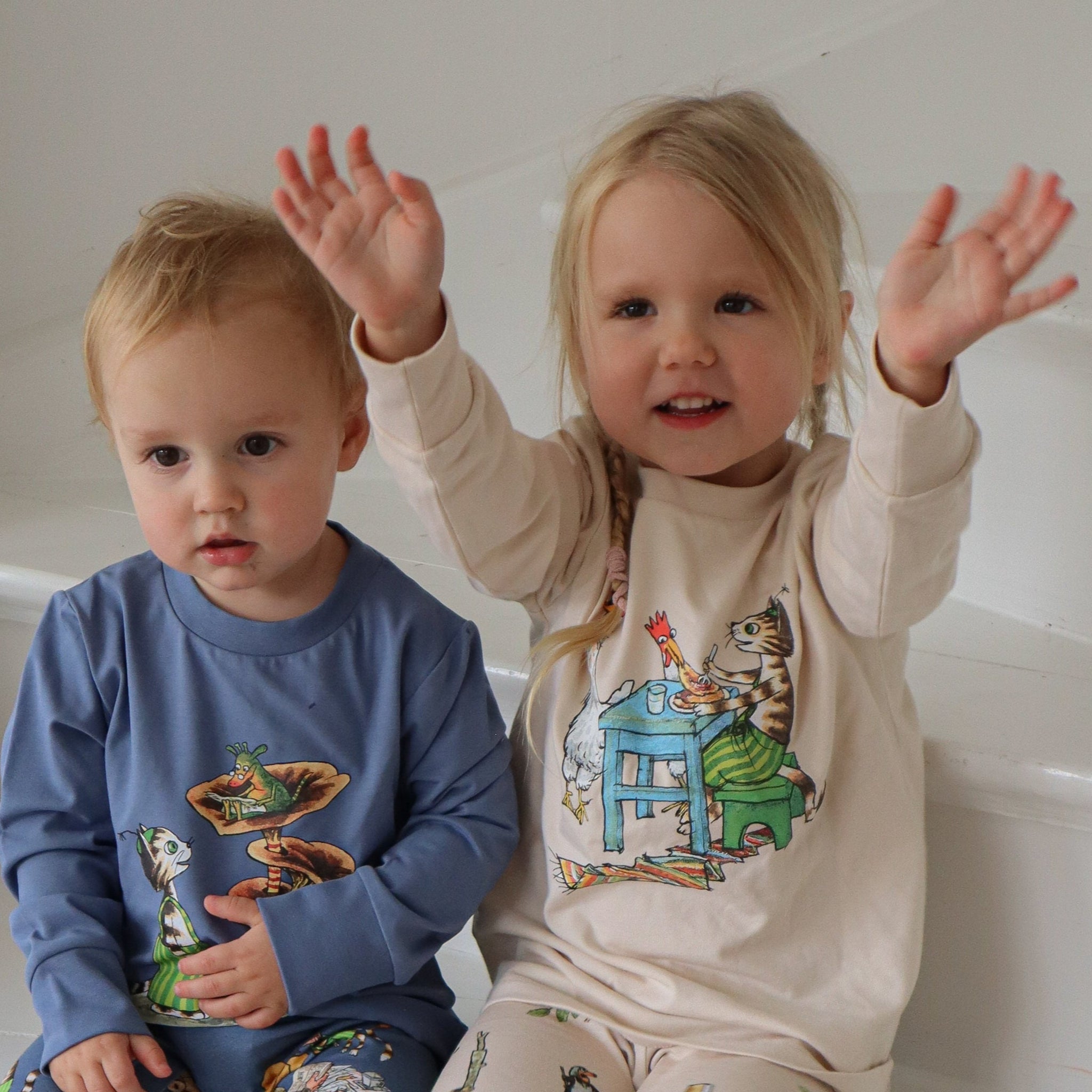 Langarmshirt Pettersson & Findus Beige - nila kids