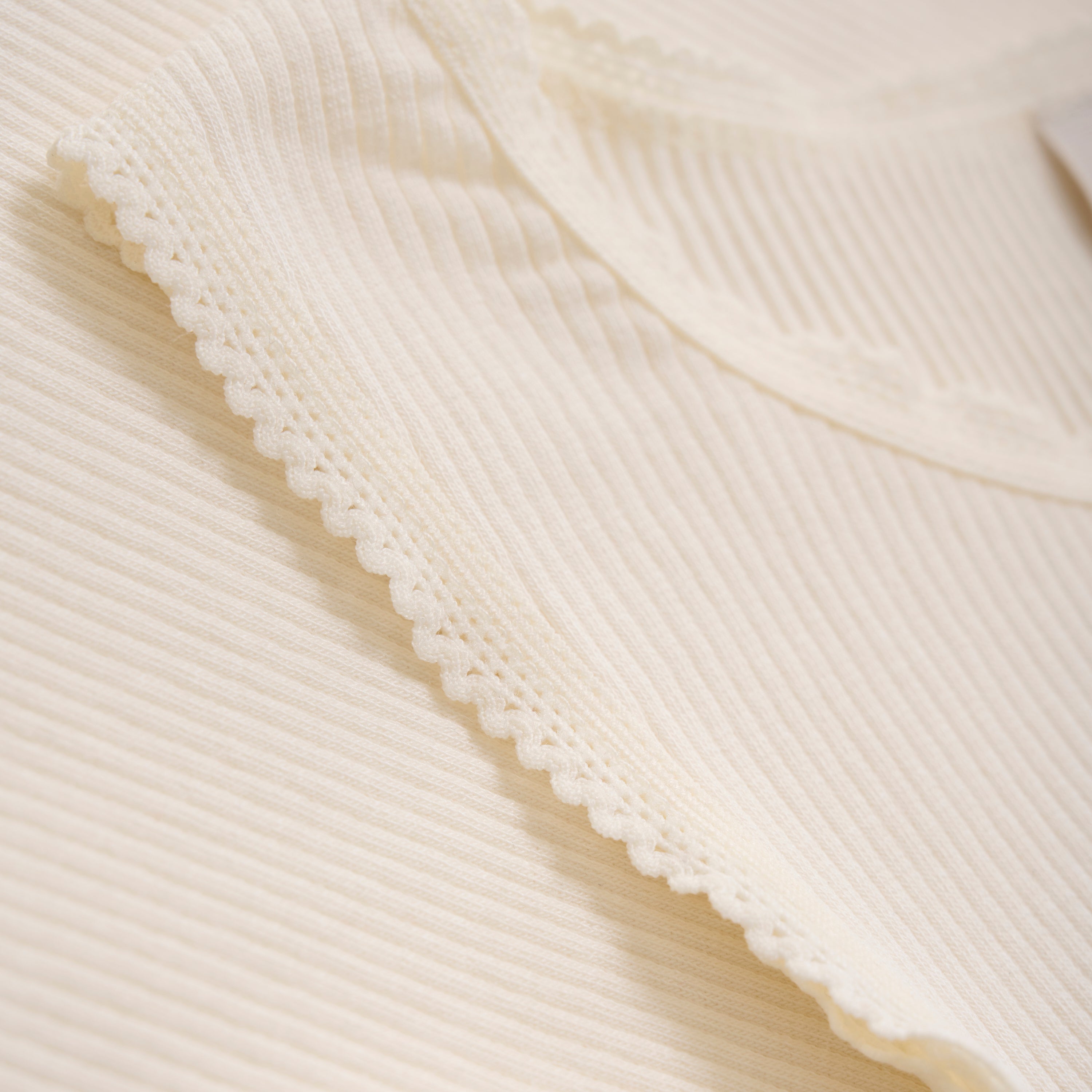 Top Mädchen ärmellos aus Ripp weiss