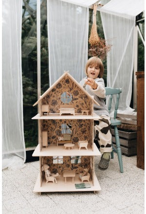 Holzpuppenhaus Vintage Flower